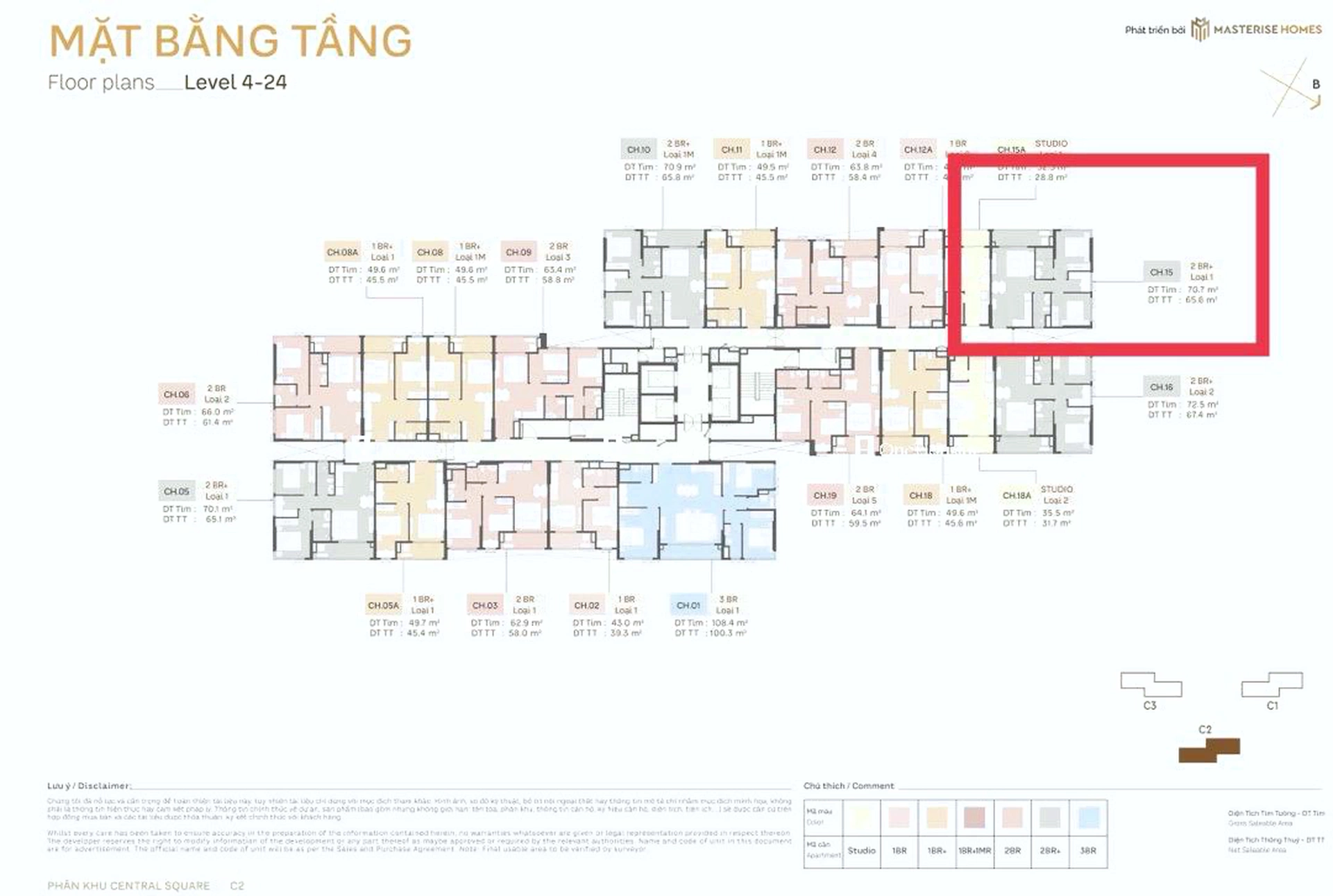Căn 2PN toà L2 - Masteri Lakeside