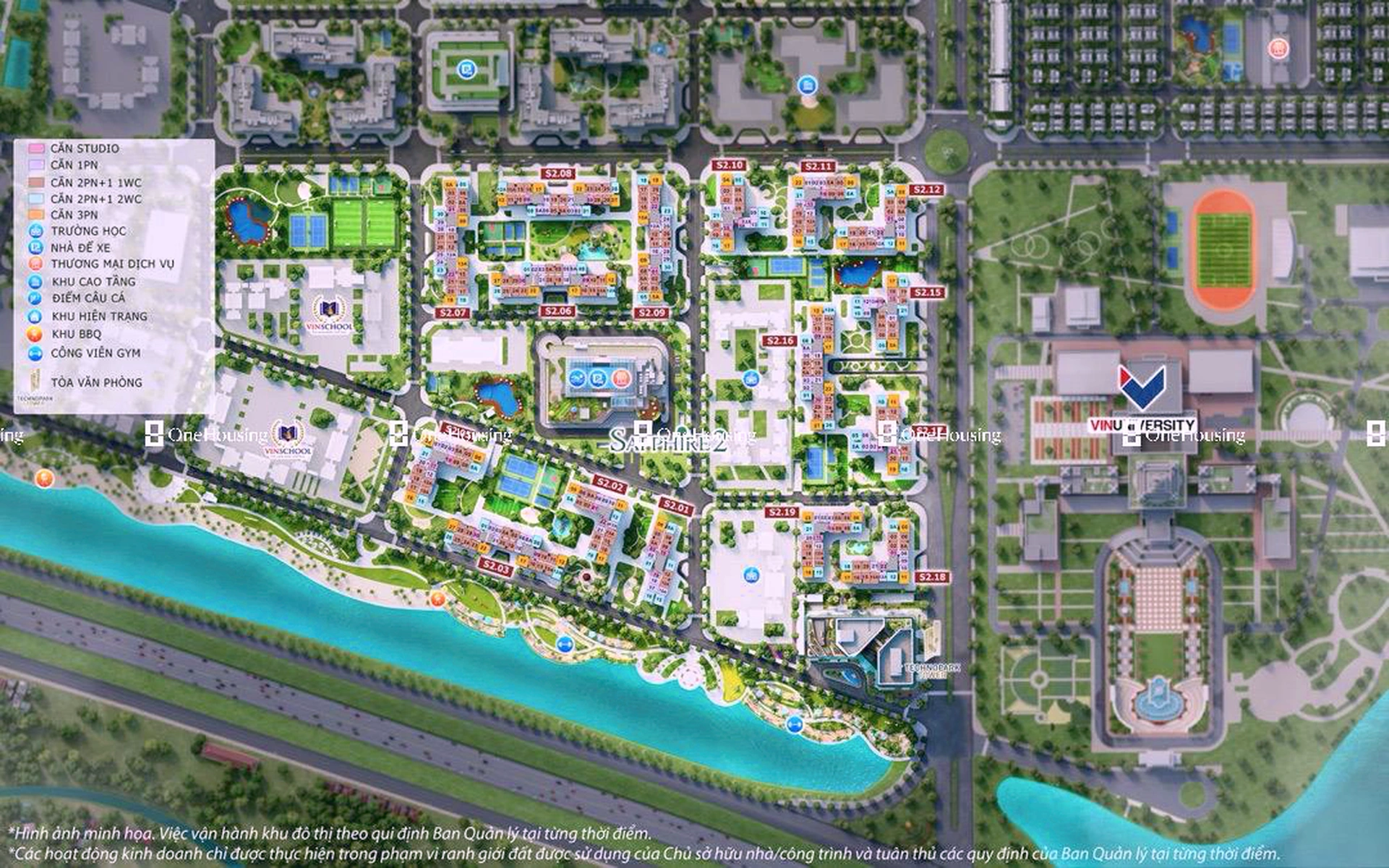 Căn 1PN+ toà S2.06 - The Sapphire - Vinhomes Ocean Park