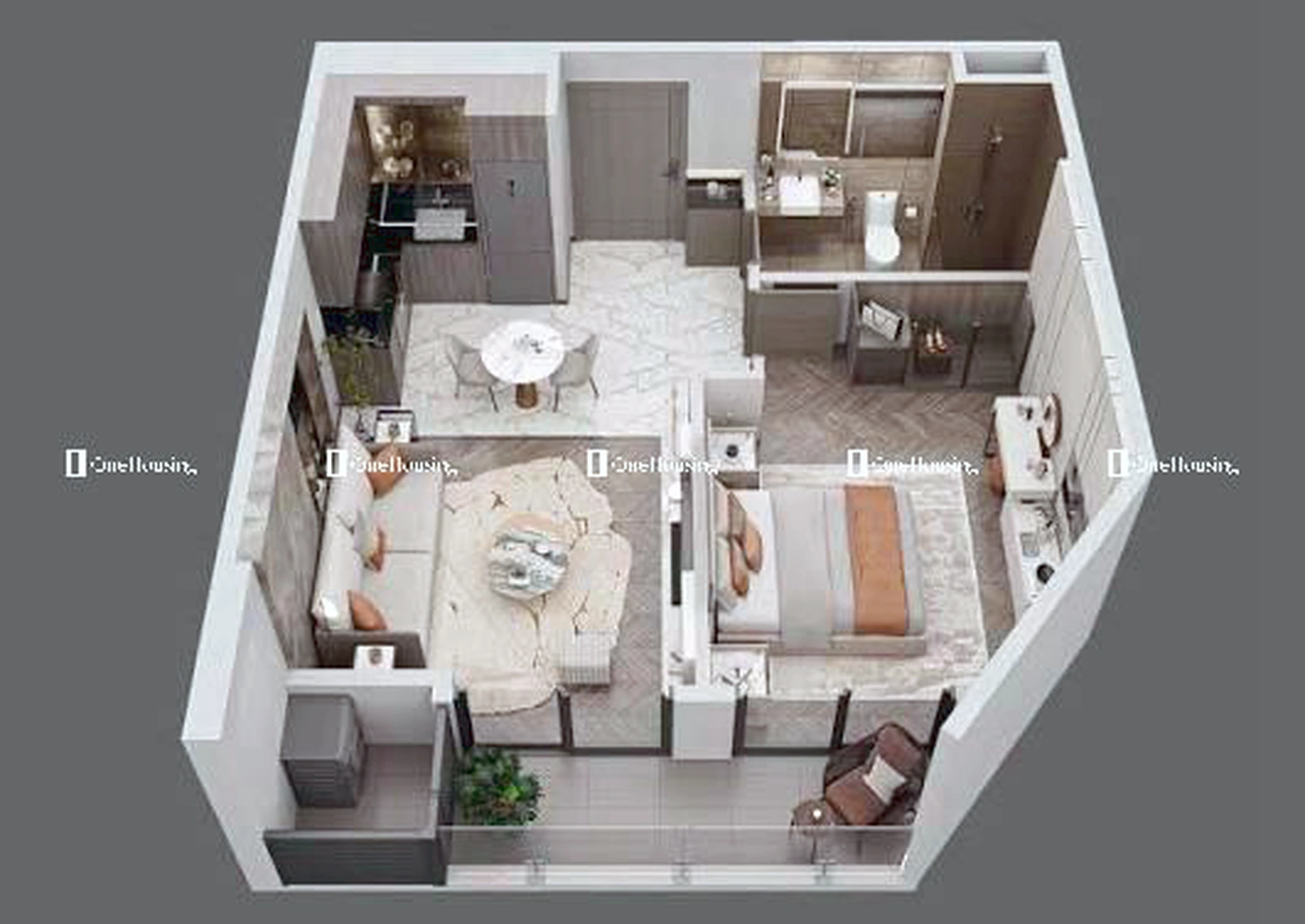 Căn 1PN+ toà L1 - Masteri Lakeside