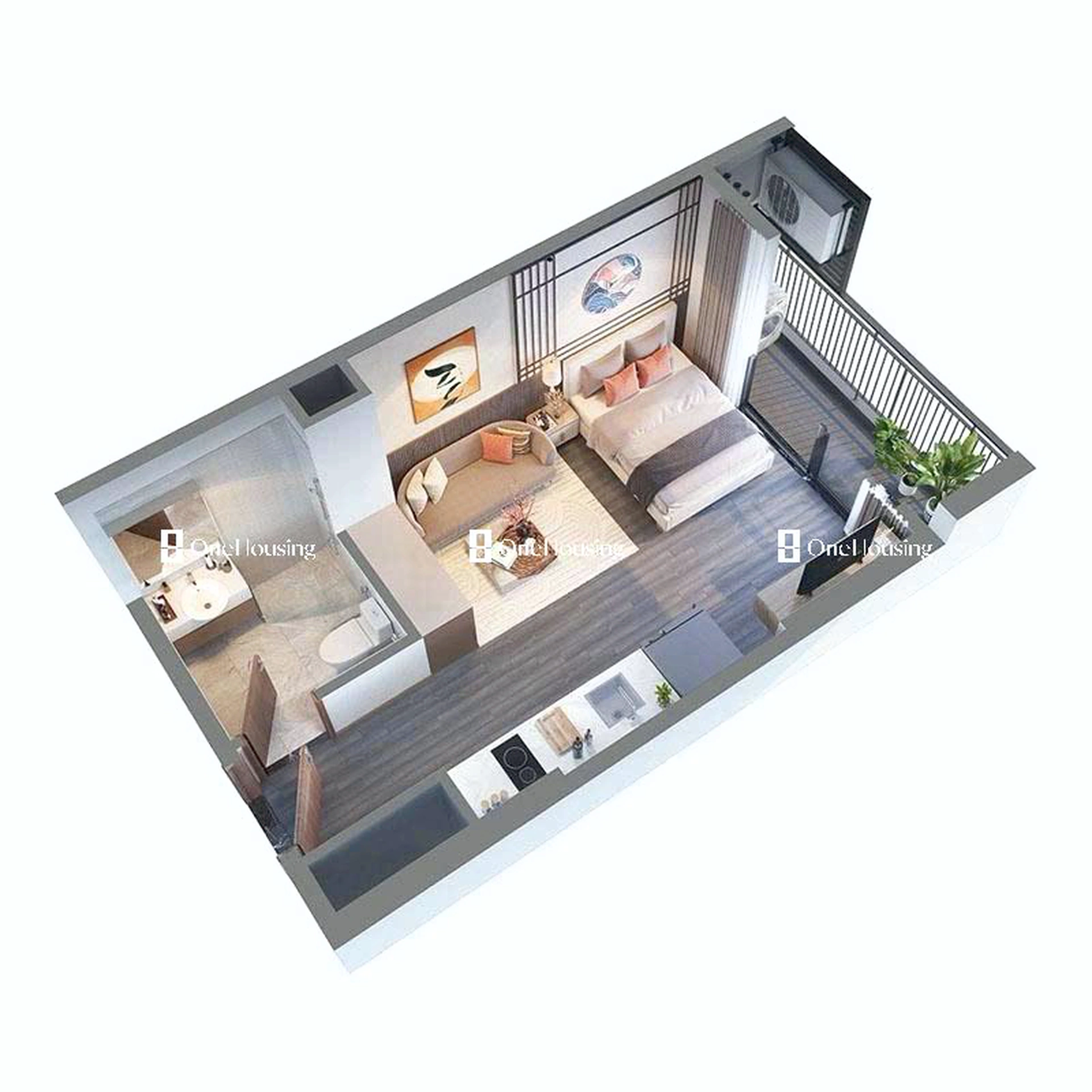 Căn Studio toà R1.02 - The Zenpark - Vinhomes Ocean Park