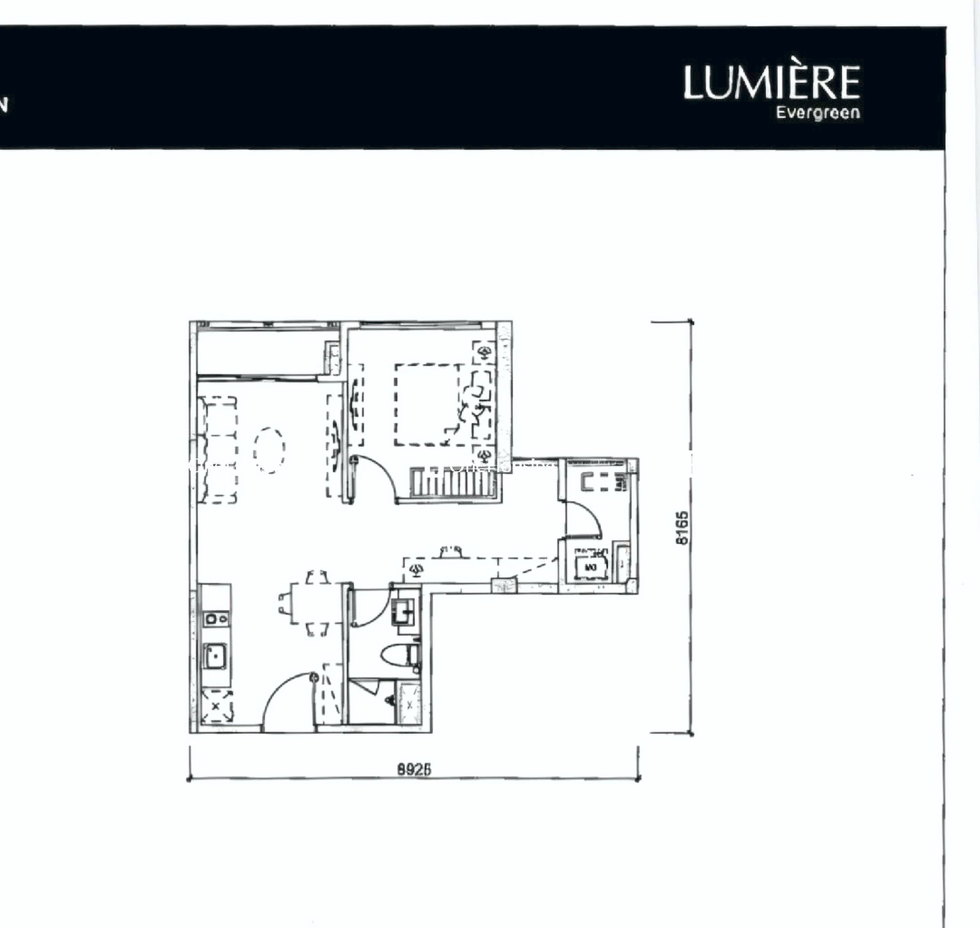 Căn 1PN+ toà A3 - Lumière Evergreen