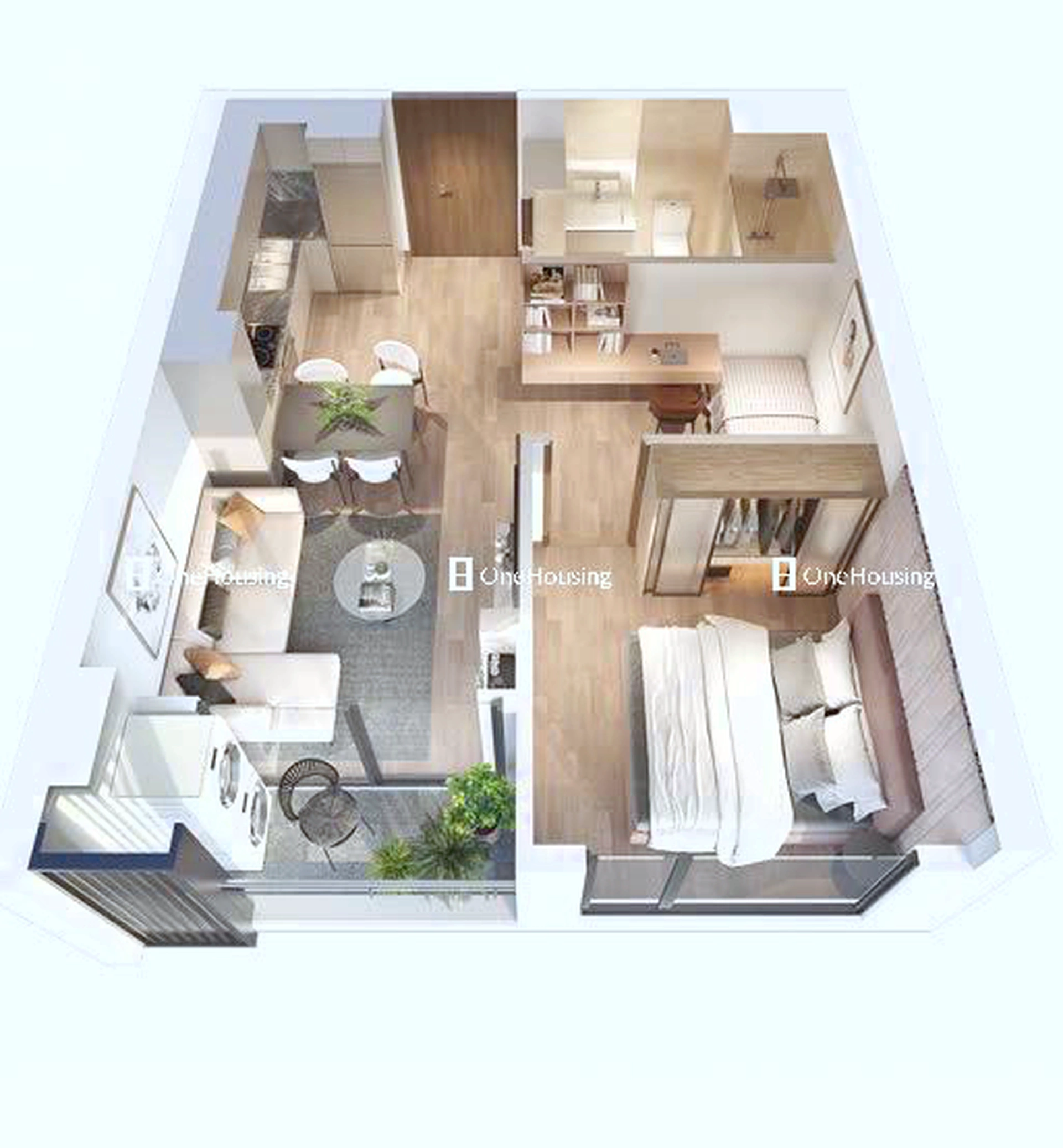 Căn 1PN+ toà H1 - Hawaii - Masteri Waterfront