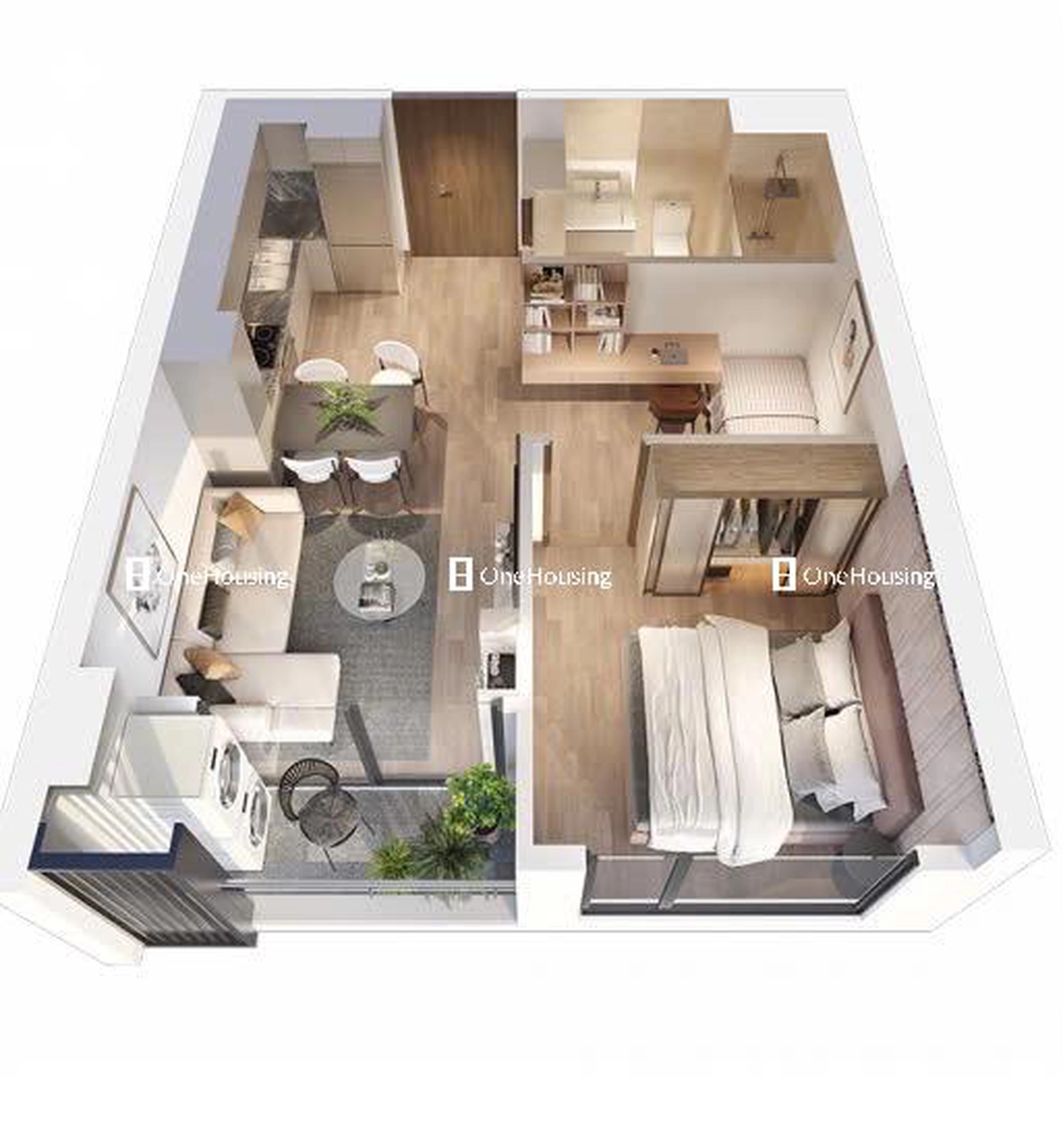 Căn 1PN+ toà H1 - Hawaii - Masteri Waterfront