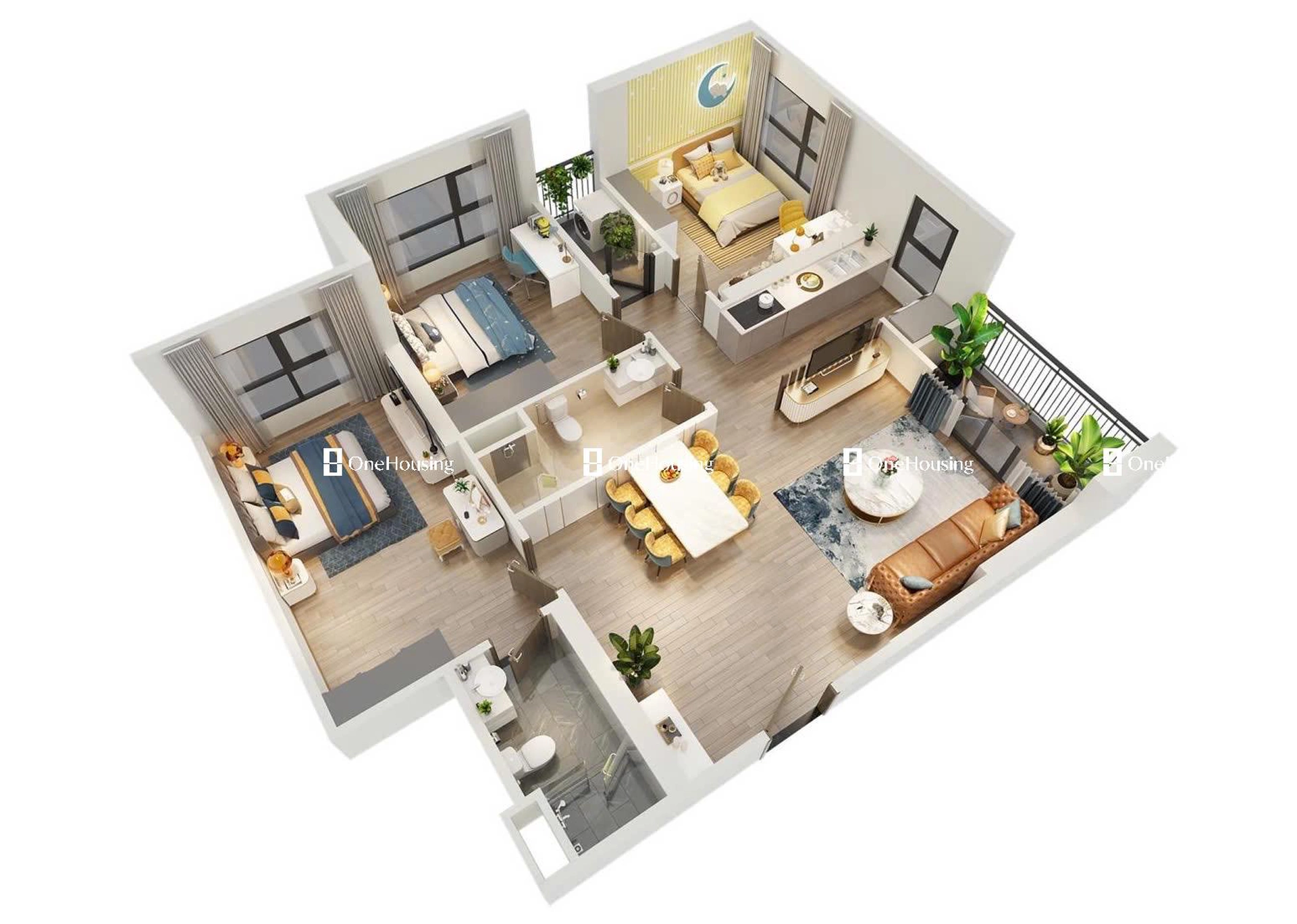 Căn 3PN toà GS6 - The Miami - Vinhomes Smart City
