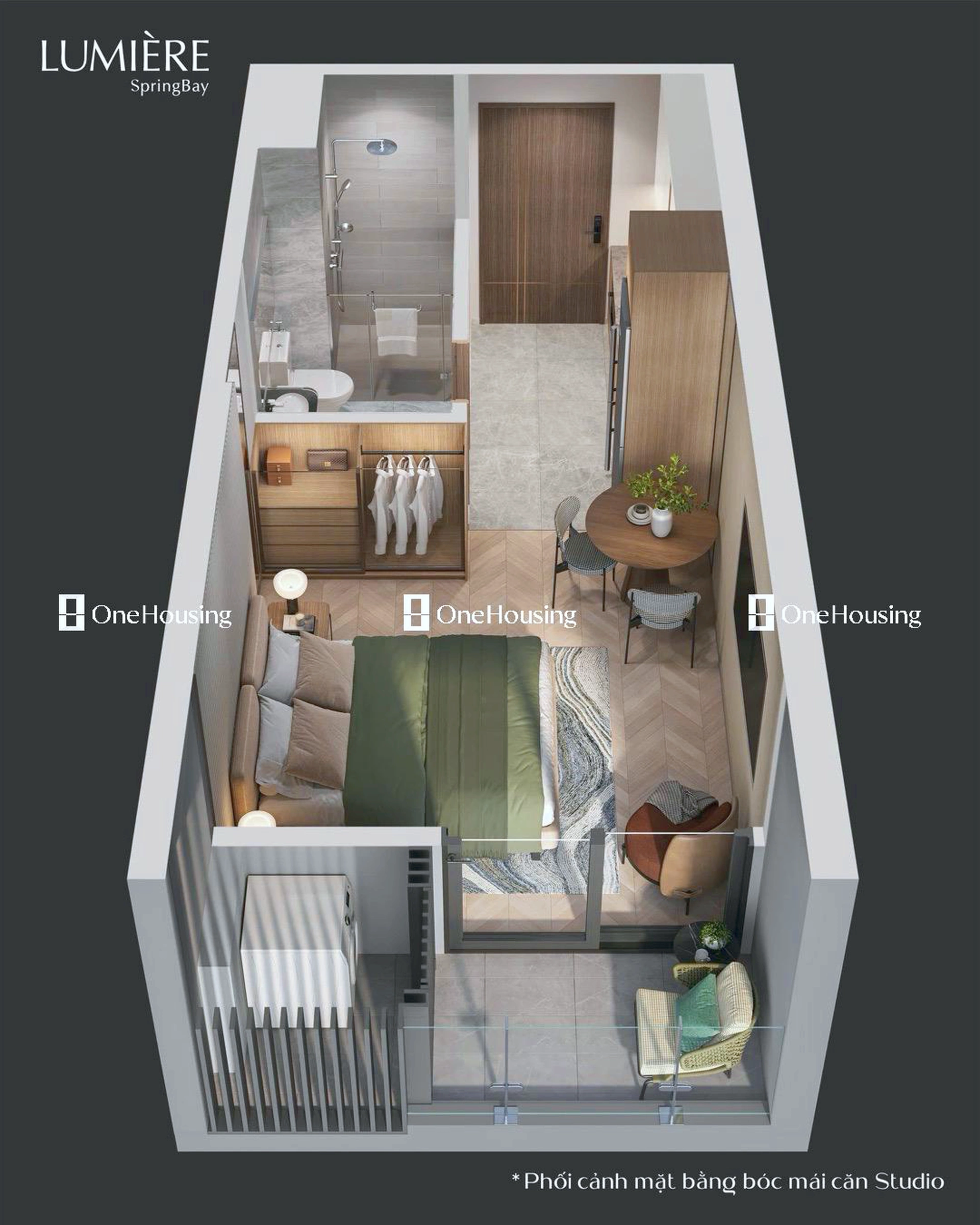 Căn Studio toà Z1 - Lumière SpringBay