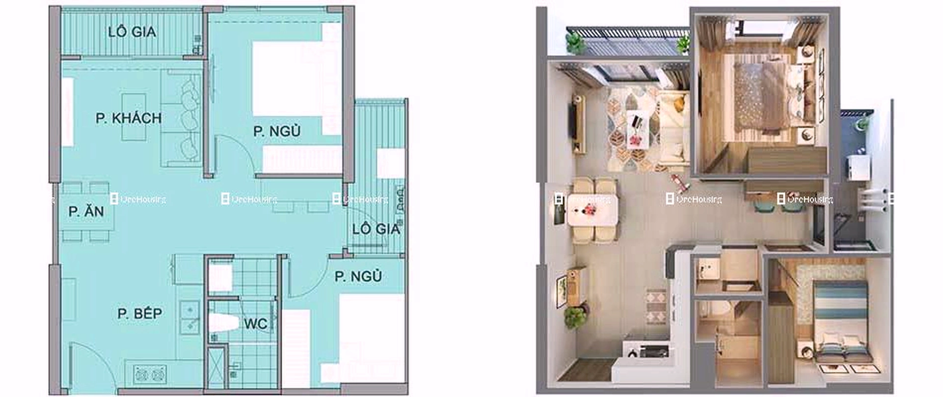 Căn 2PN+ toà S1.01 - The Sapphire - Vinhomes Ocean Park