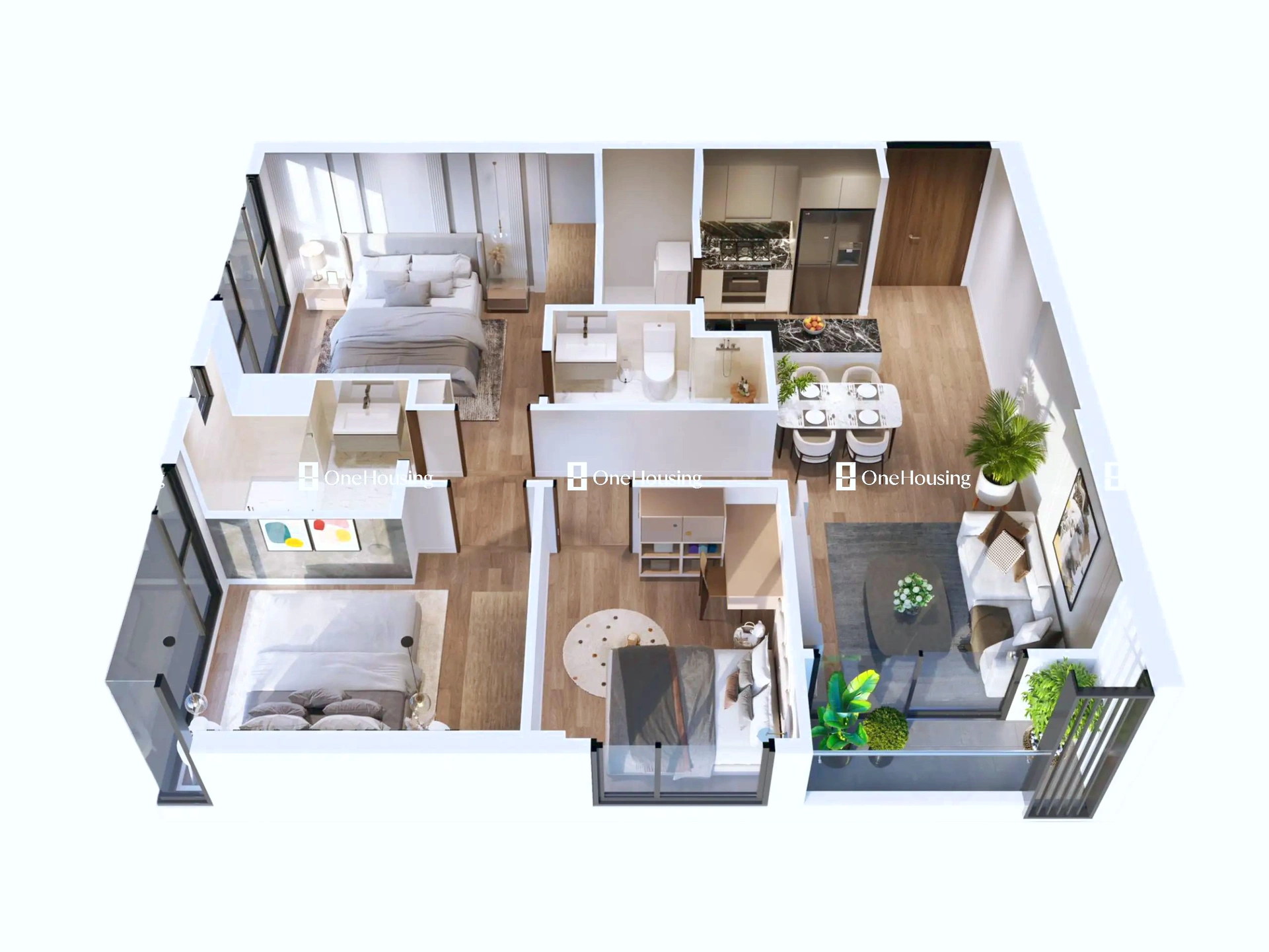 Căn 2PN+ toà M2 - Miami - Masteri Waterfront