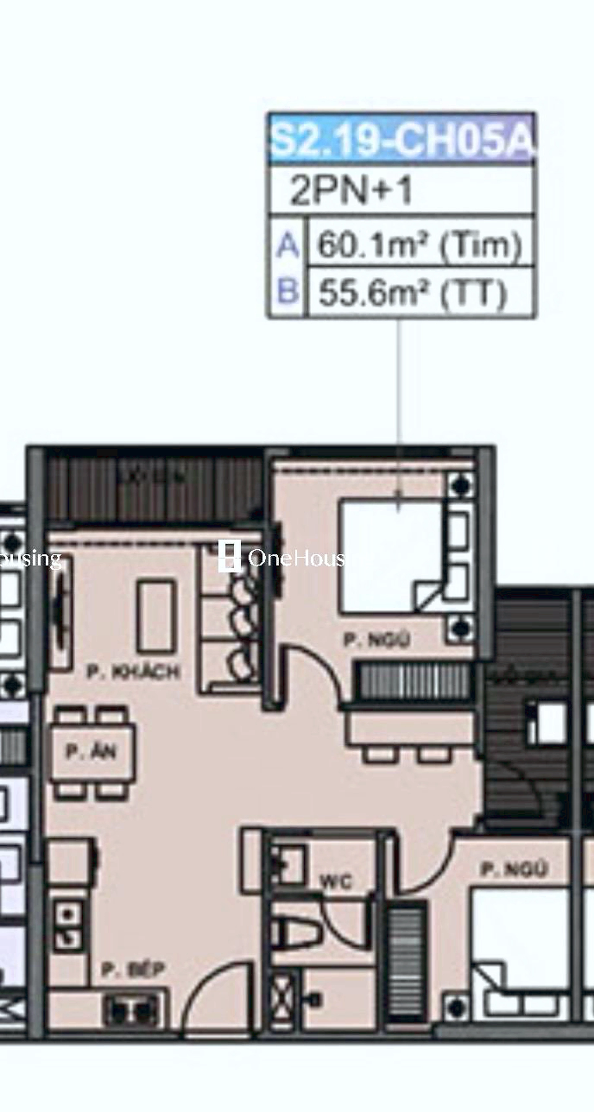 Căn 2PN toà S2.19 - The Sapphire - Vinhomes Ocean Park