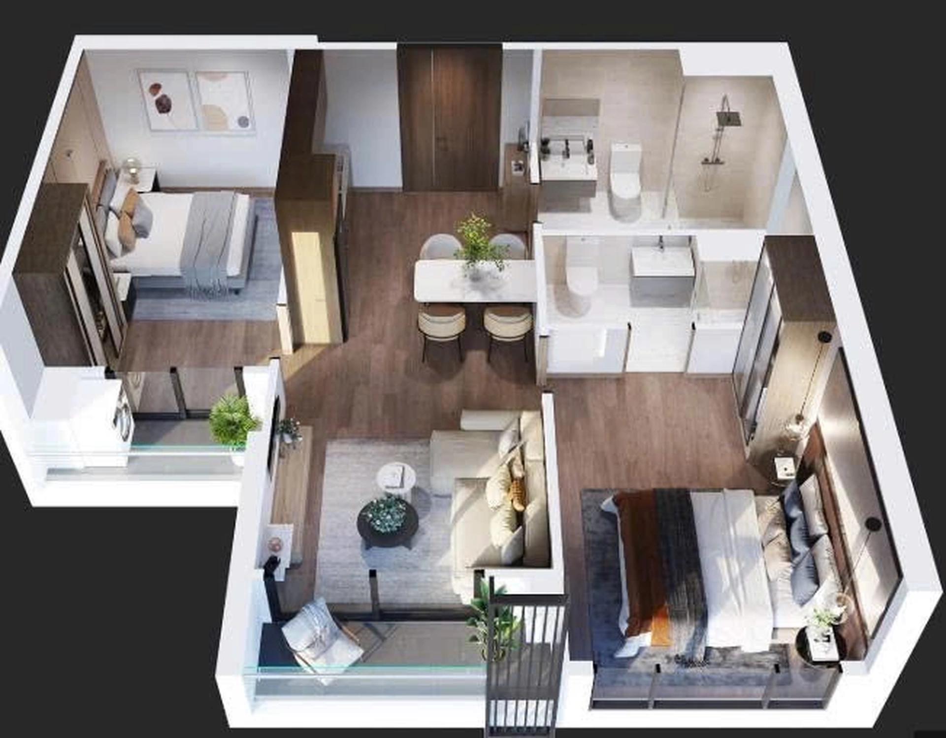 Căn 2PN toà L3 - Masteri Lakeside