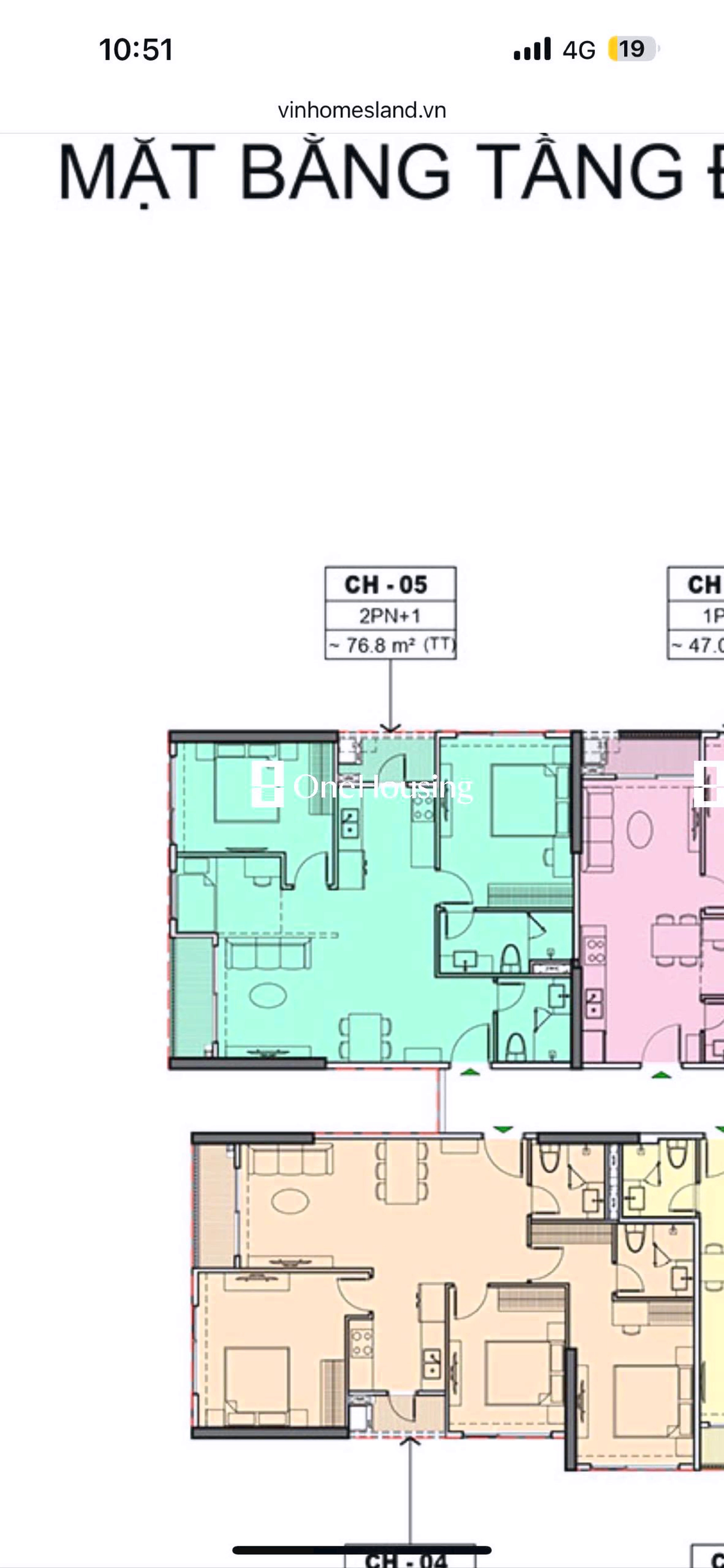 Căn 2PN+ toà PR1 - The Paris - Vinhomes Ocean Park