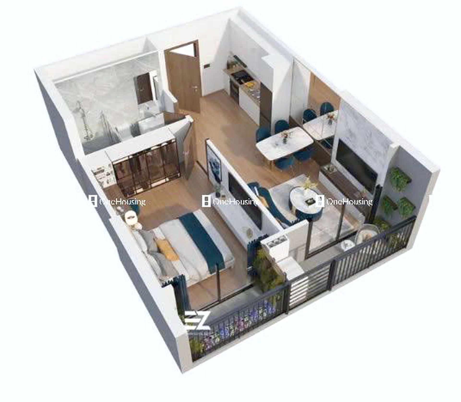 Căn 1PN toà ZR3 - The Zurich - Vinhomes Ocean Park