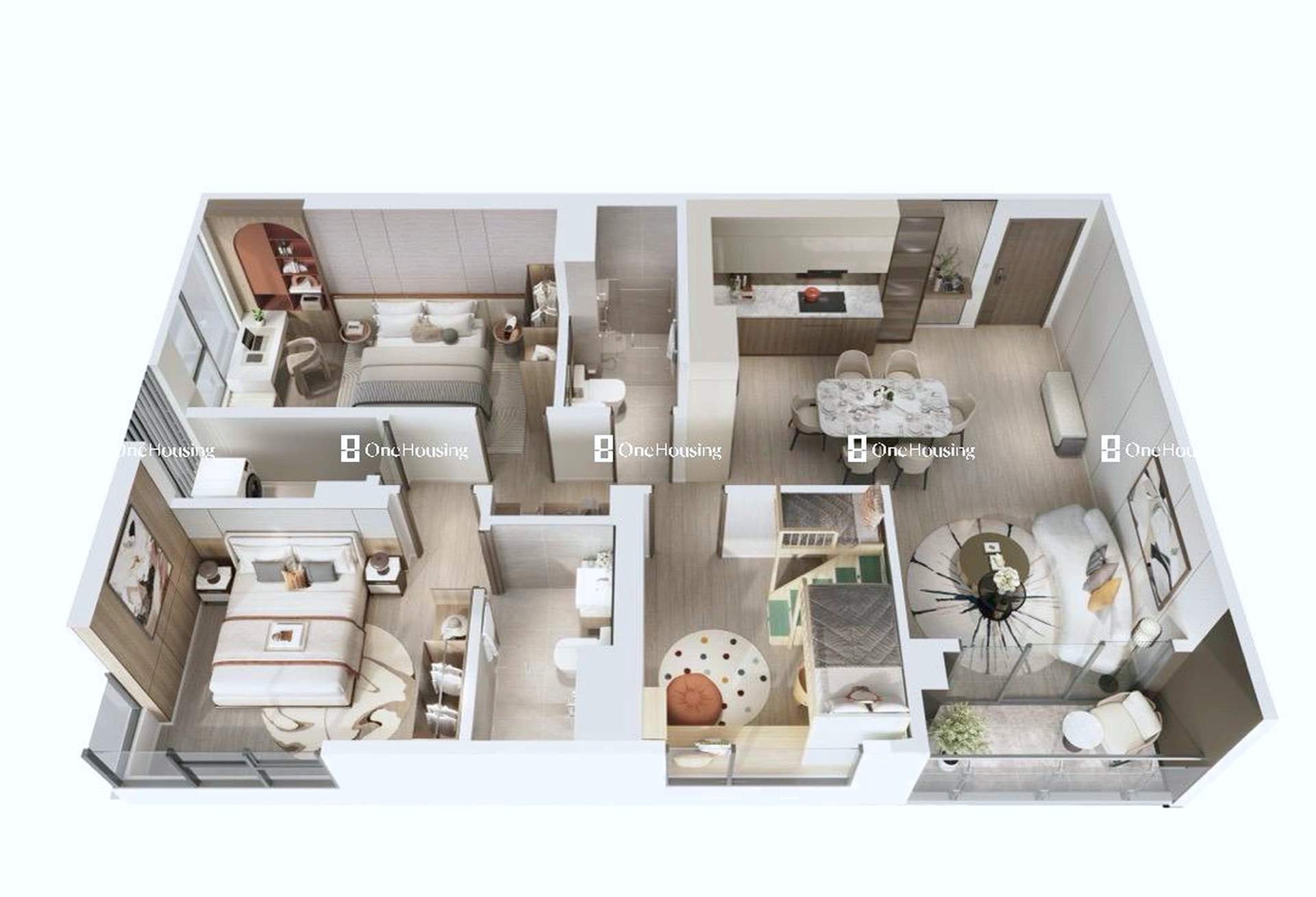 Căn 3PN toà L3 - Masteri Lakeside