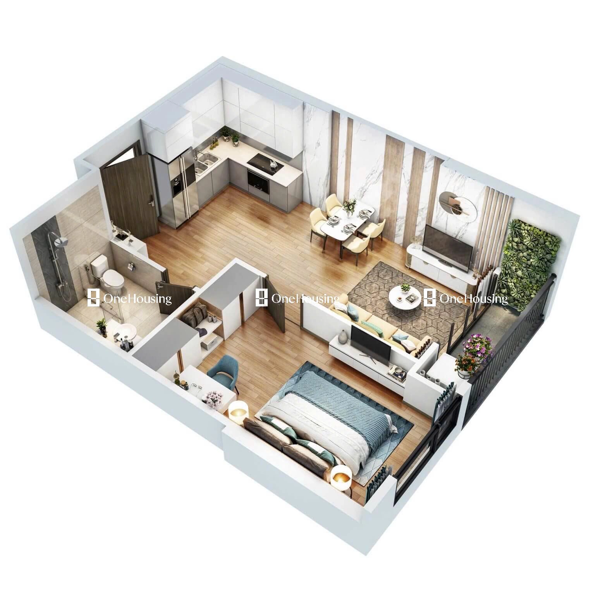 Căn 1PN+ toà GS5 - The Miami - Vinhomes Smart City