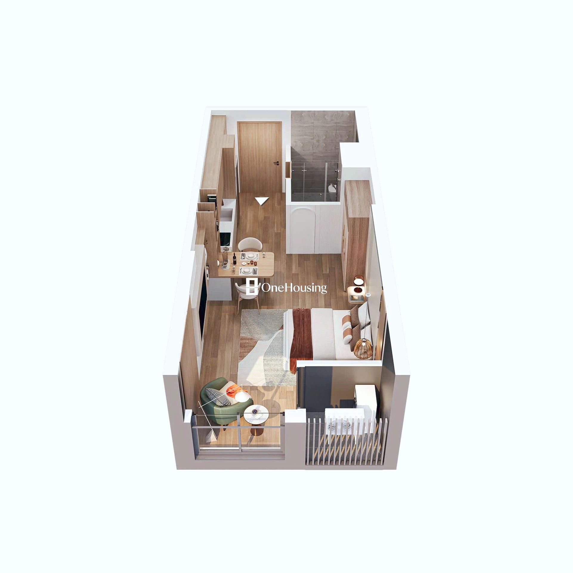 Căn 1PN toà A2 - Masteri Grand Avenue