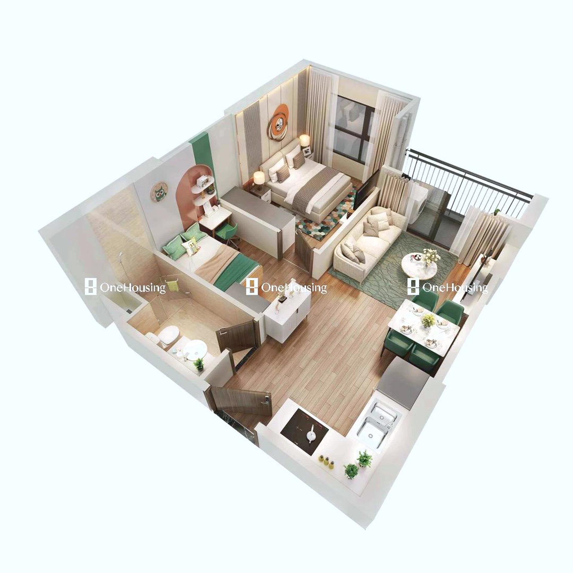 Căn 1PN+ toà SA2 - The Sakura - Vinhomes Smart City