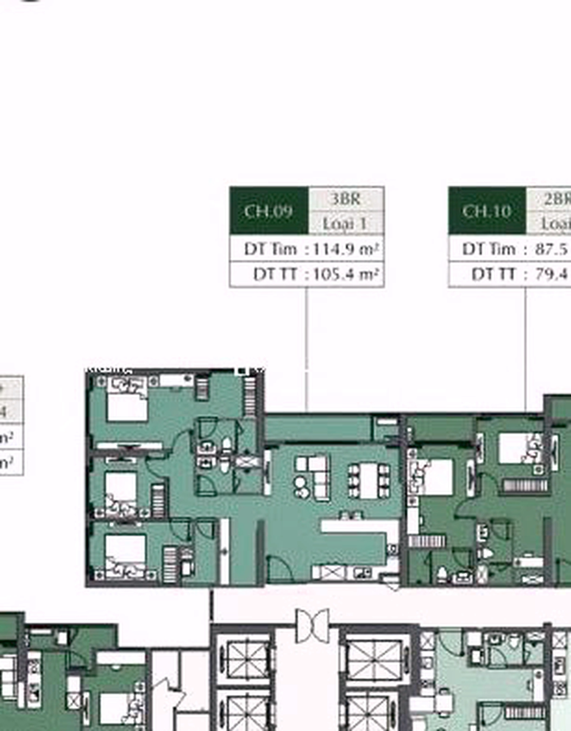 Căn 3PN toà A3 - Lumière Evergreen