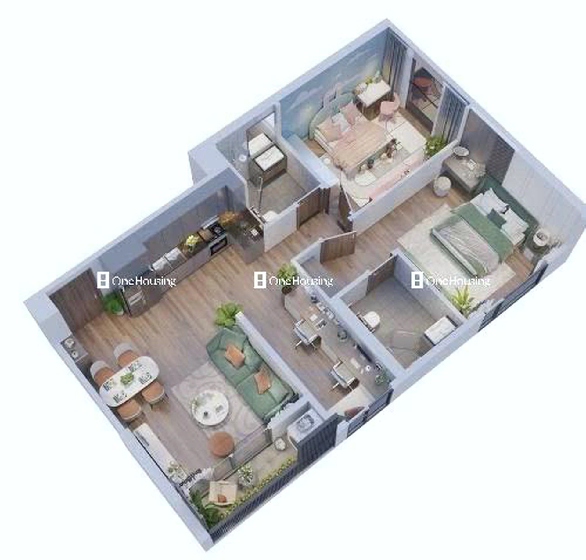 Căn 2PN toà LD1 - The London - Vinhomes Ocean Park