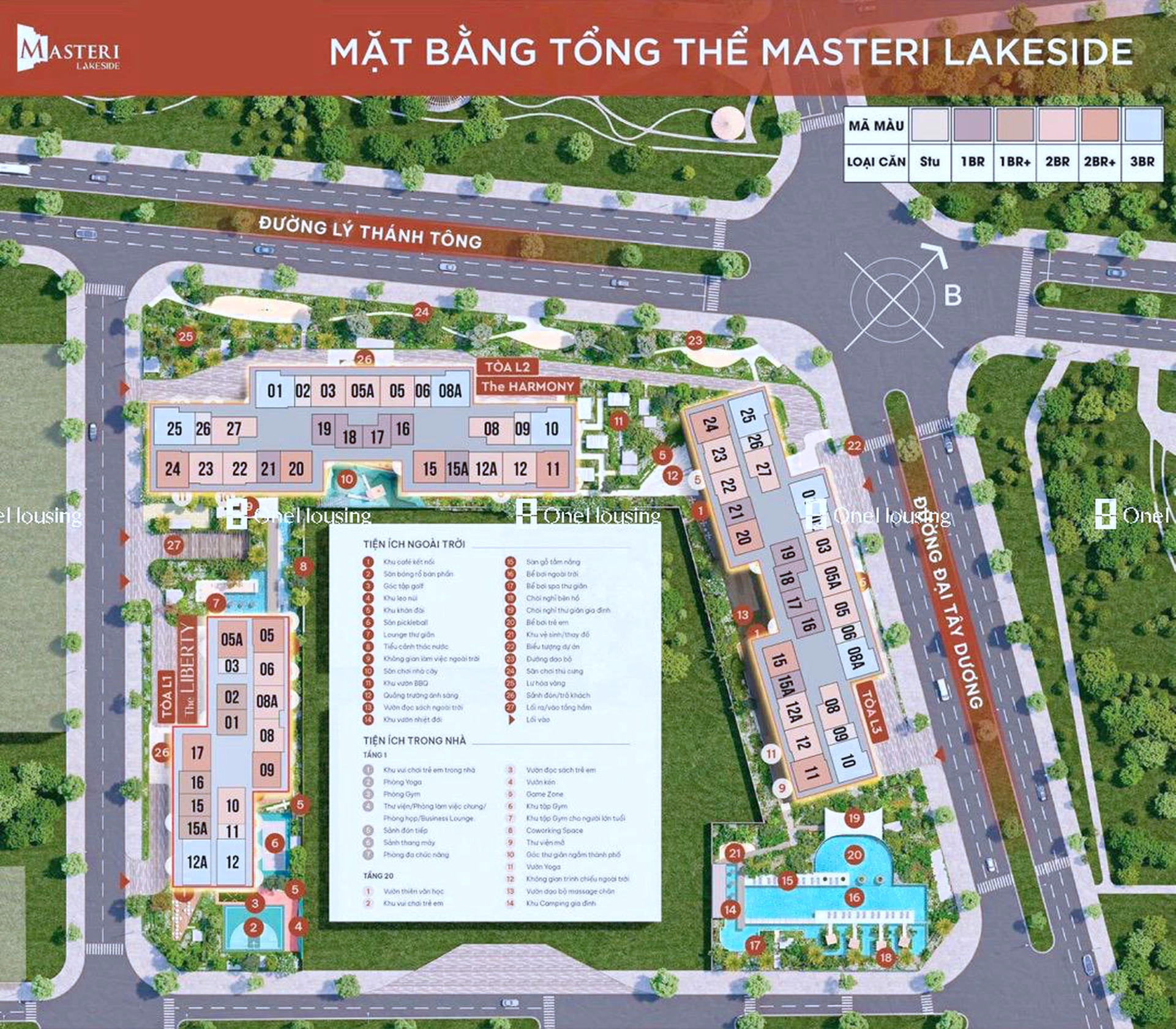 Căn 2PN toà L3 - Masteri Lakeside