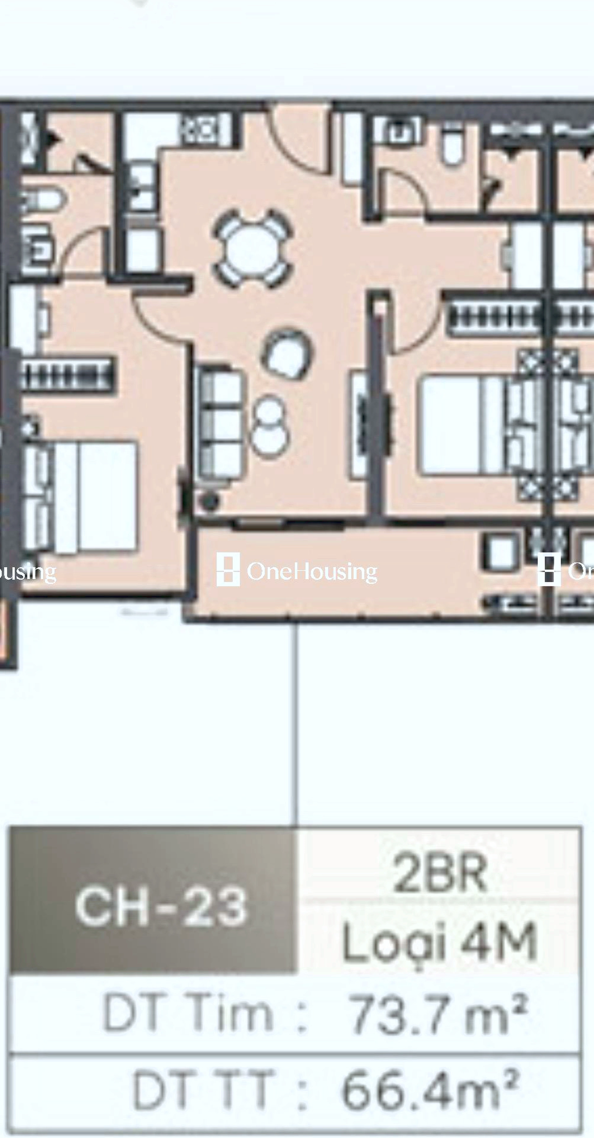 Căn 2PN toà L3 - Masteri Lakeside