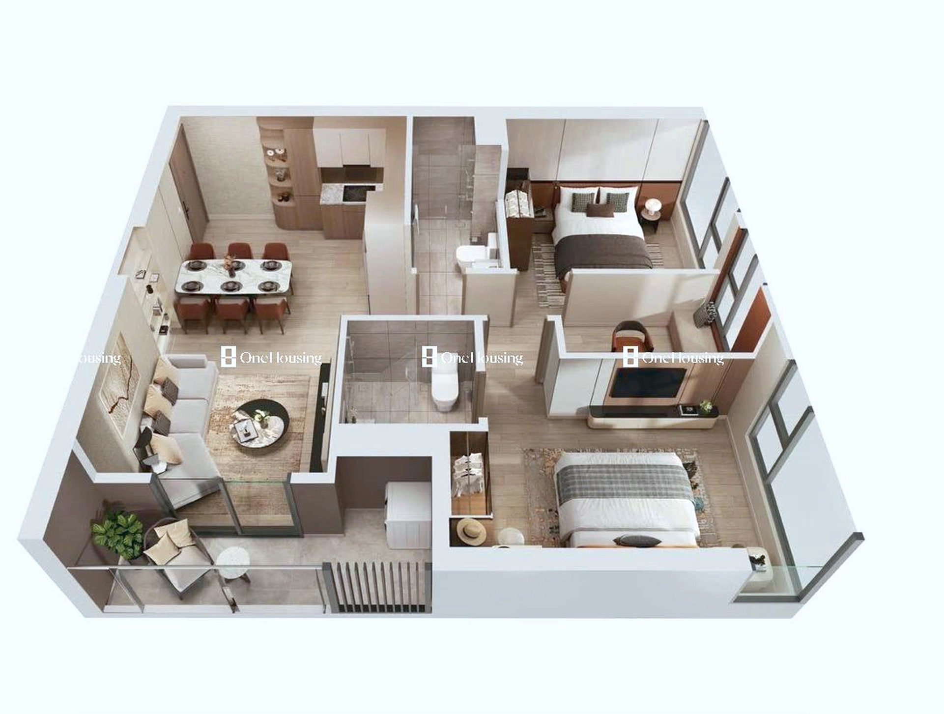 Căn 2PN+ toà H3 - Hawaii - Masteri Waterfront