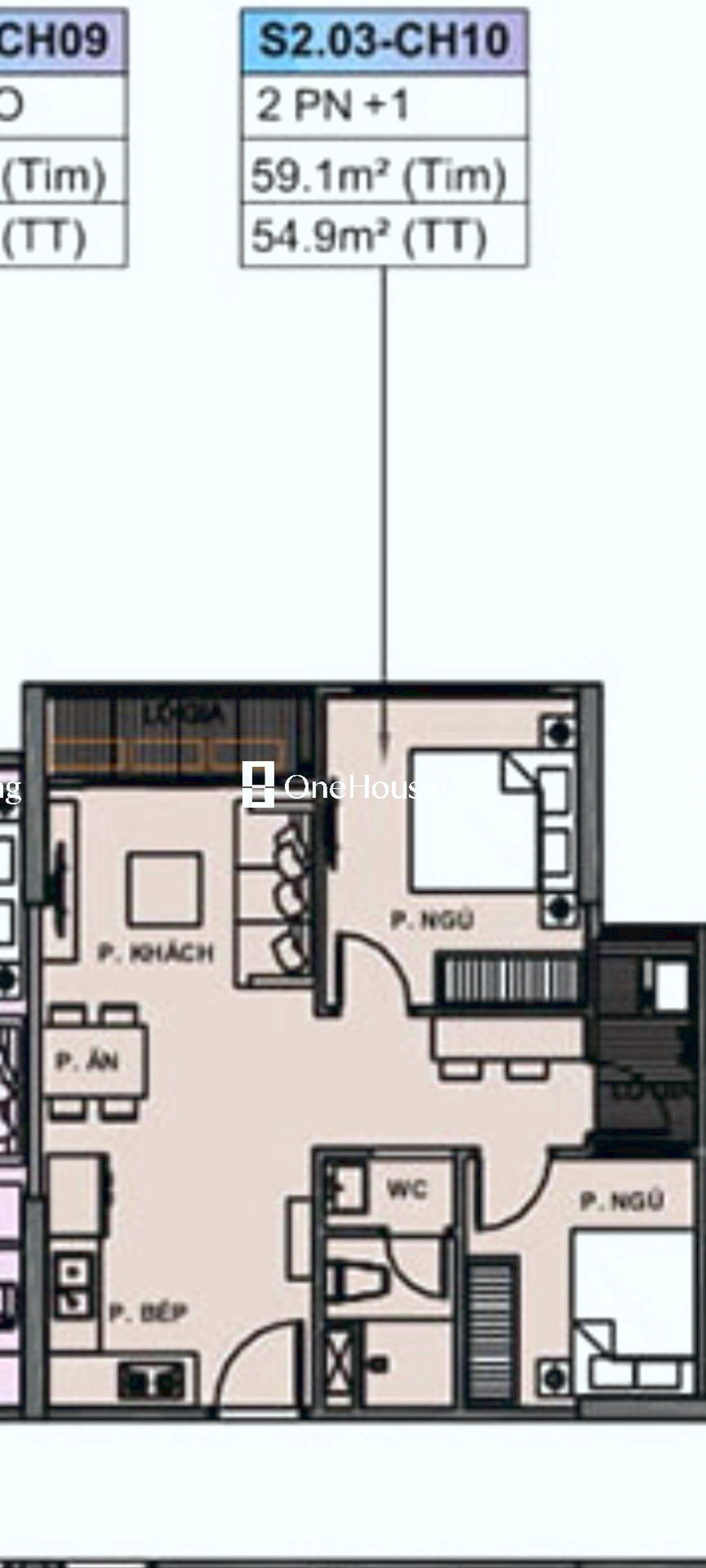 Căn 2PN toà S2.03 - The Sapphire - Vinhomes Ocean Park