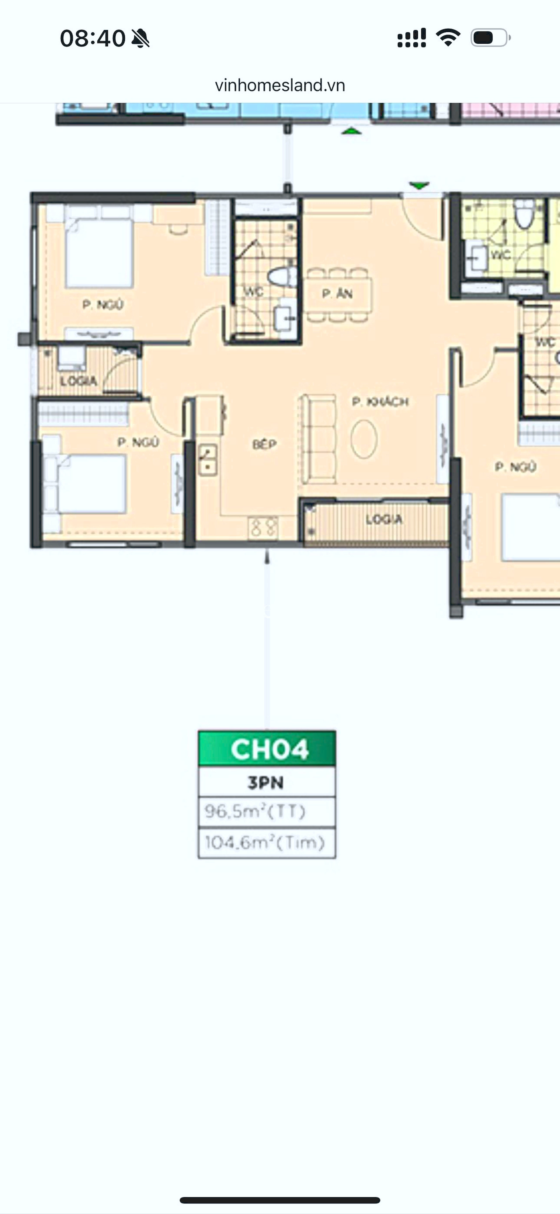 Căn 3PN toà ZR3 - The Zurich - Vinhomes Ocean Park