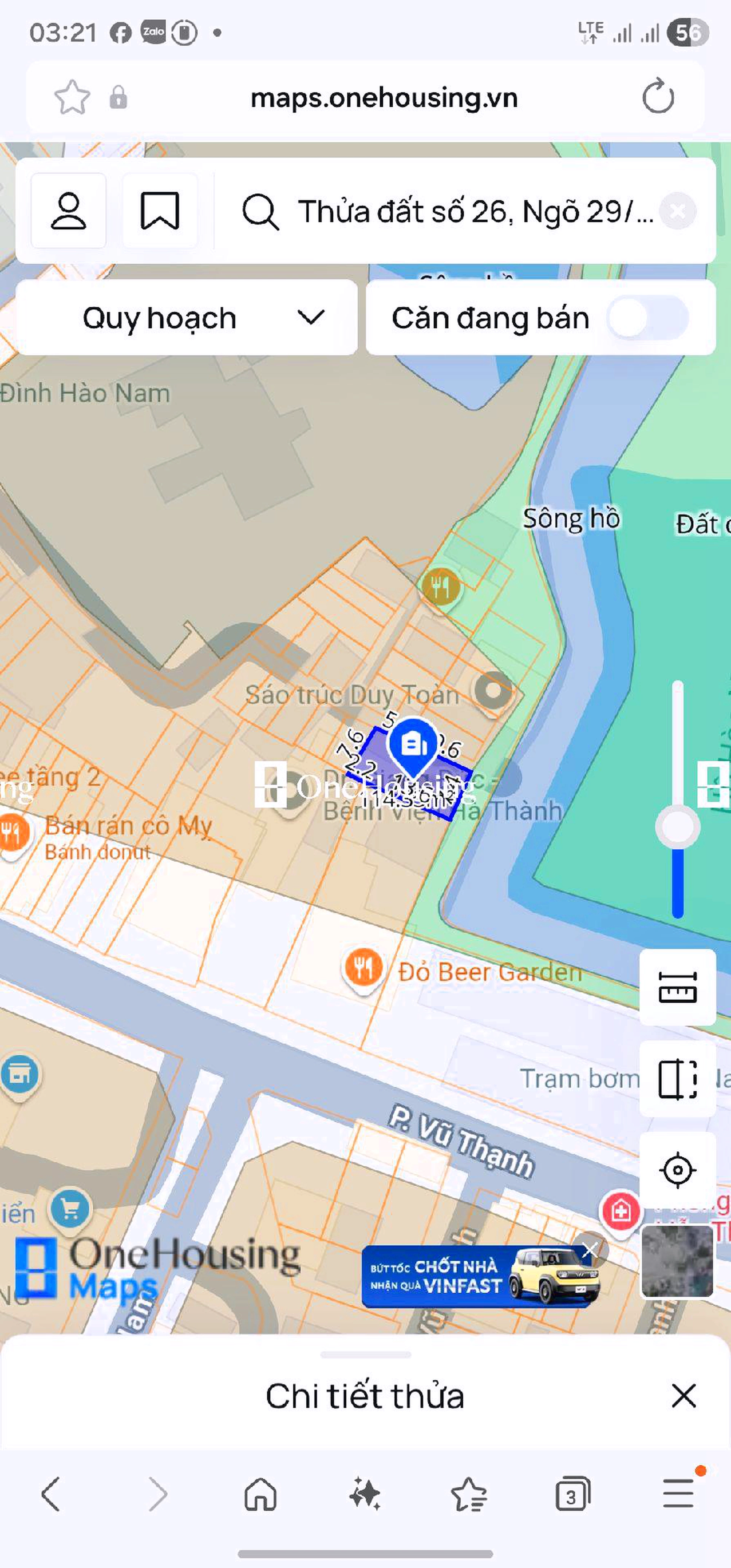 Nhà mặt ngõ cách Vũ Thạnh 50m, P. Ô Chợ Dừa, Q. Đống Đa, TP. Hà Nội