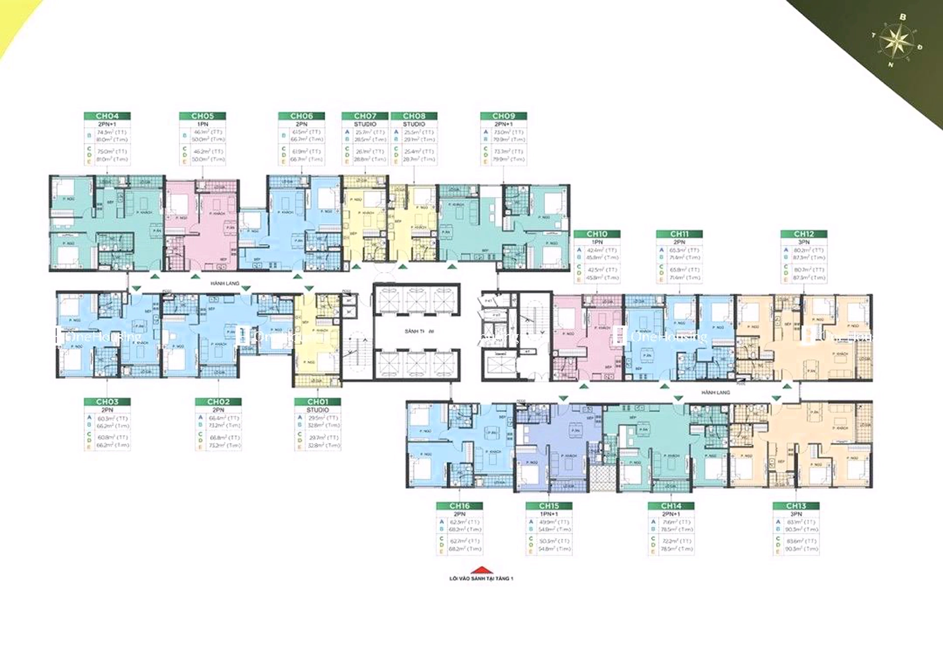 Căn 1PN toà TC2 - The Canopy Residences - Vinhomes Smart City