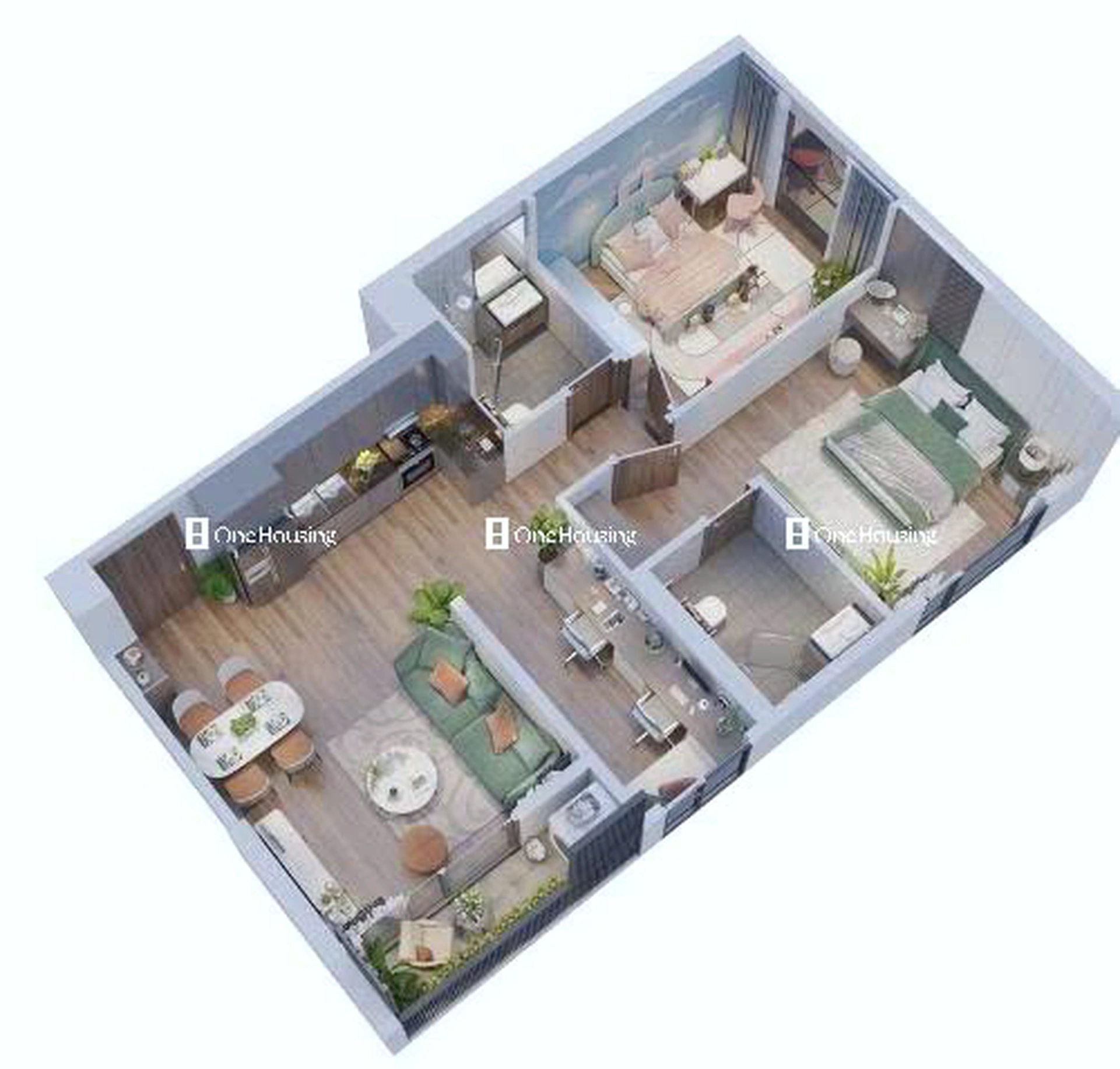 Căn 2PN toà LD1 - The London - Vinhomes Ocean Park