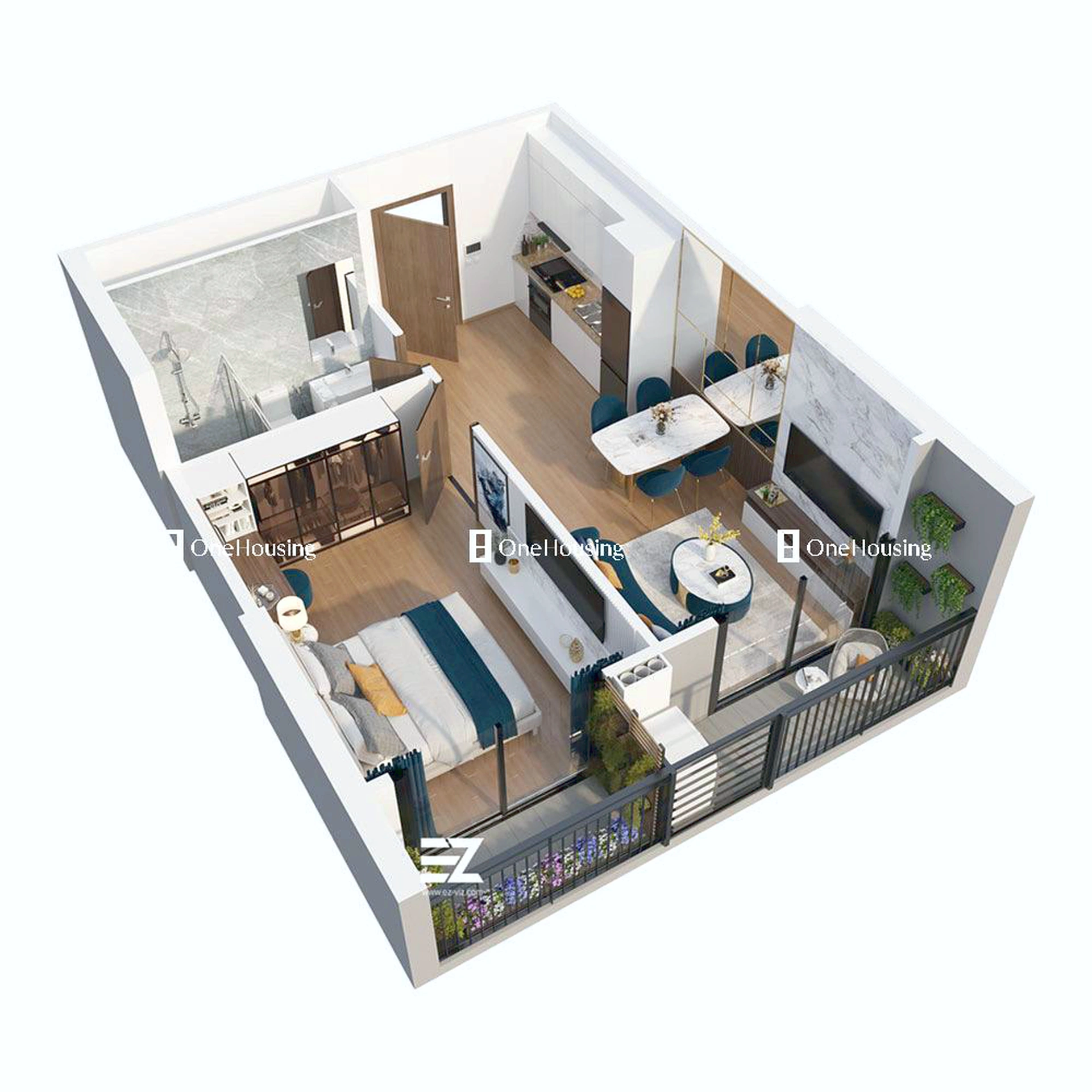 Căn 1PN toà ZR3 - The Zurich - Vinhomes Ocean Park