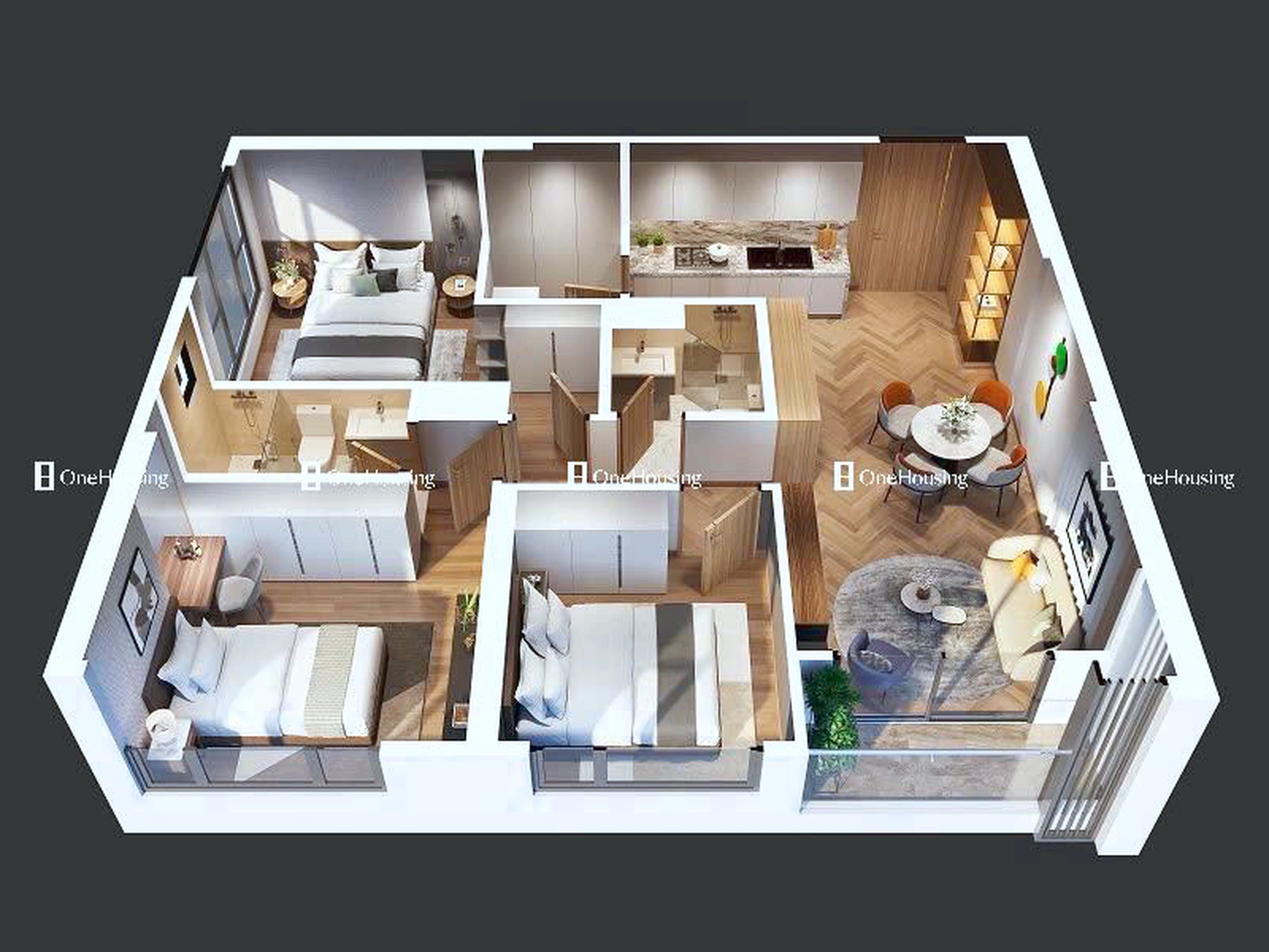 Căn 3PN toà M3 - Miami - Masteri Waterfront