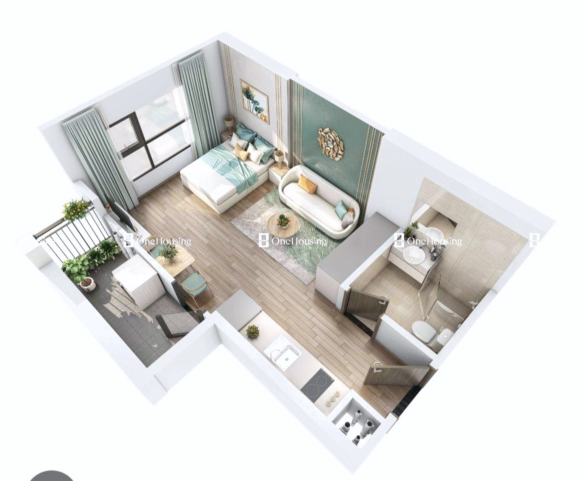 Căn Studio toà C - Masteri West Heights
