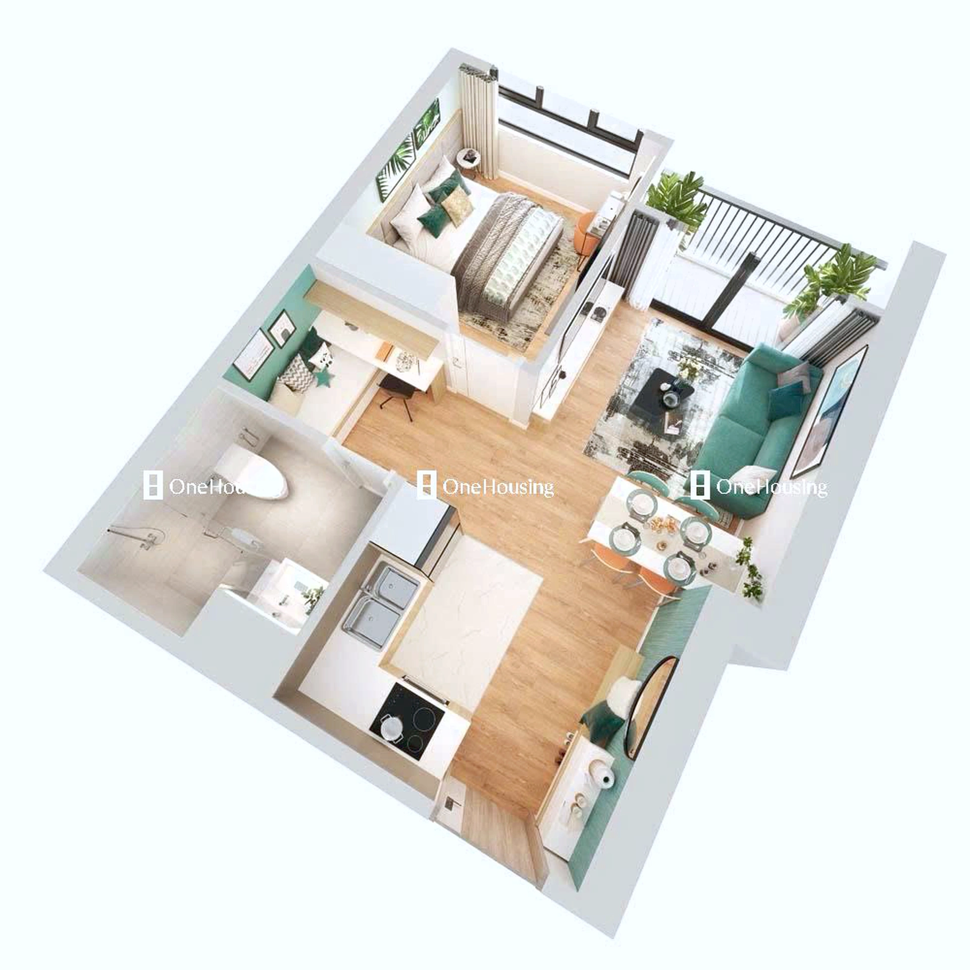 Căn 1PN+ toà G3 - The Sola Park - Imperia Smart City