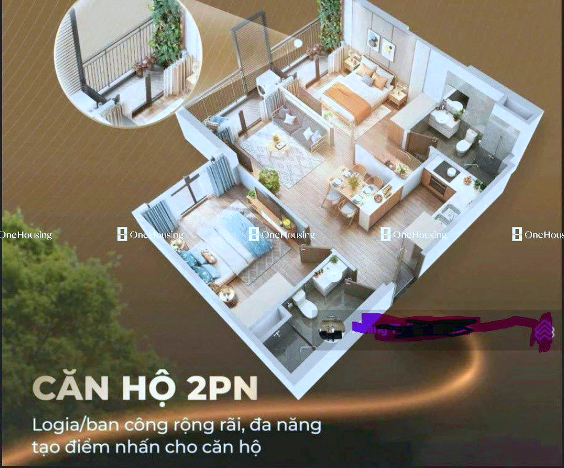 Căn 2PN toà PR6 - The Paris - Vinhomes Ocean Park