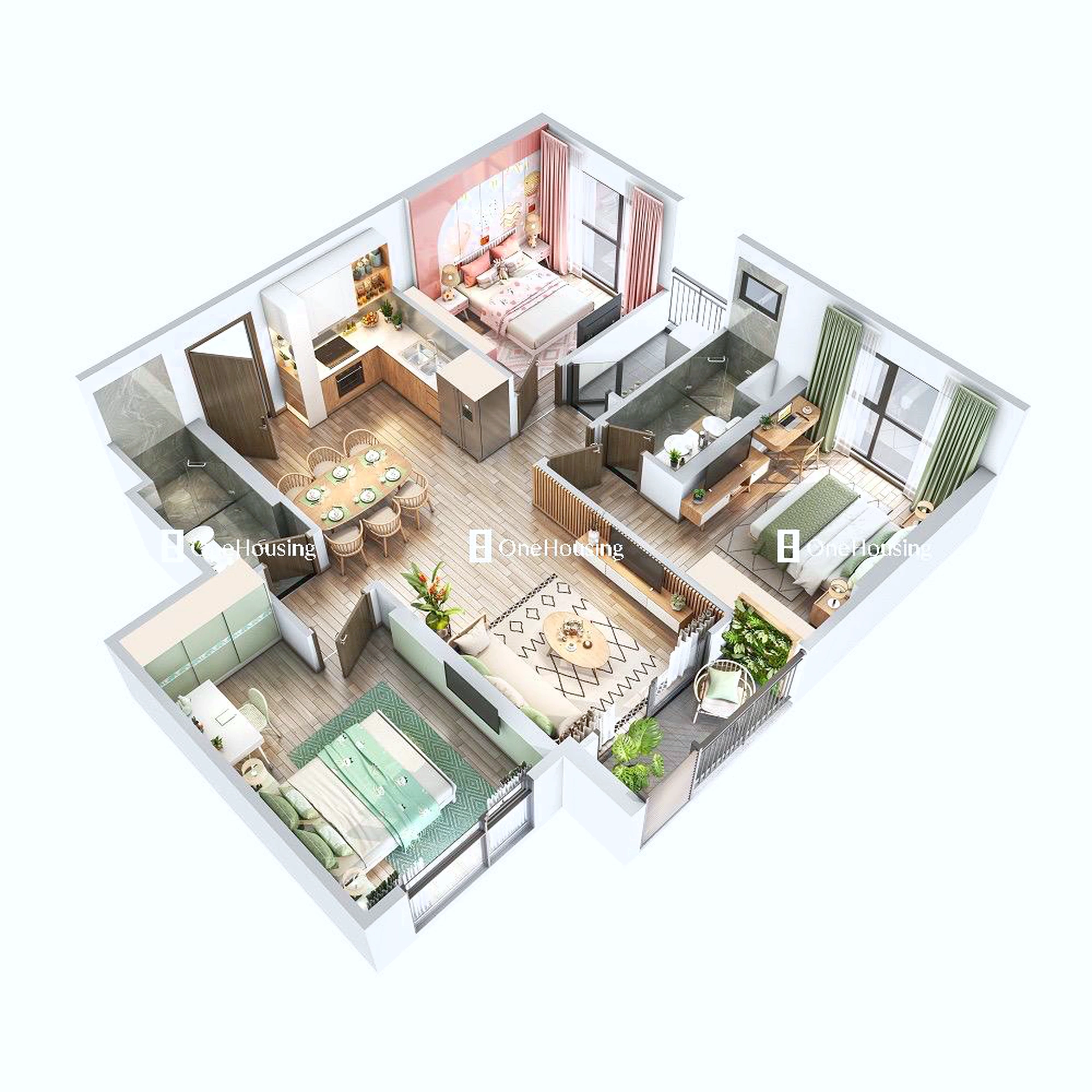 Căn 3PN toà P2 - The Pavilion - Vinhomes Ocean Park