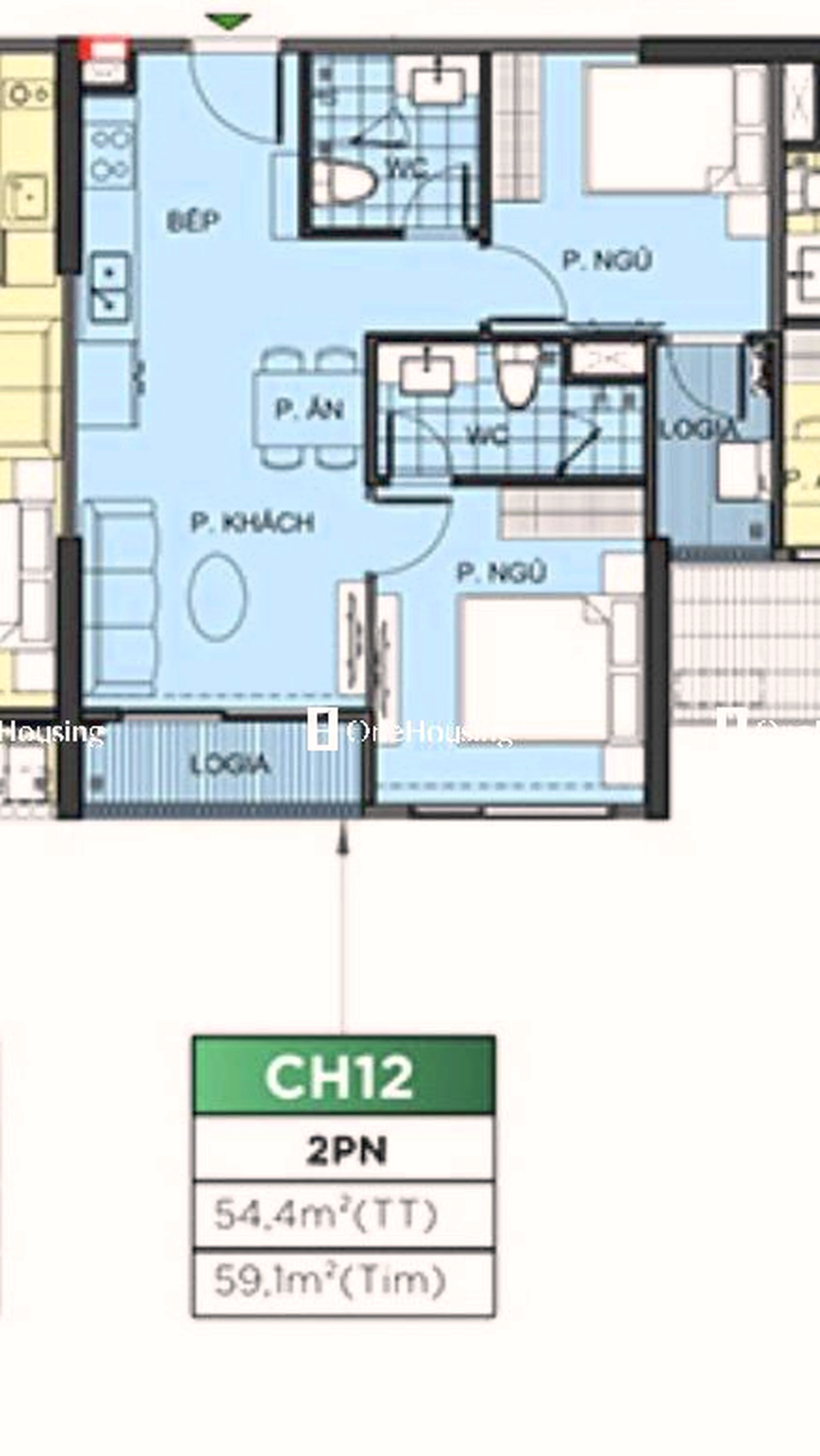 Căn 2PN toà ZR2 - The Zurich - Vinhomes Ocean Park