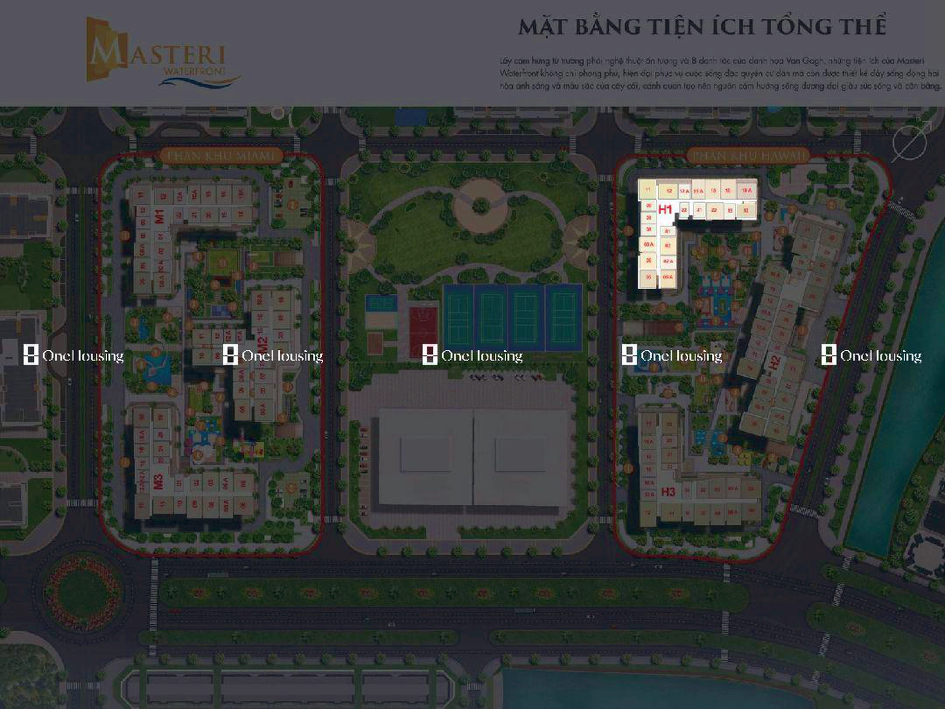 Căn 2PN toà H1 - Hawaii - Masteri Waterfront