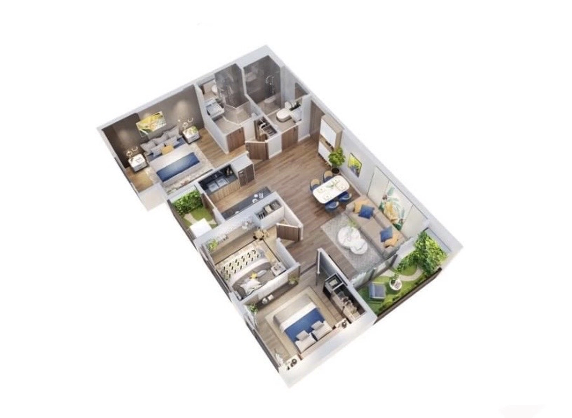 Căn 3PN toà TC1 - The Canopy Residences - Vinhomes Smart City