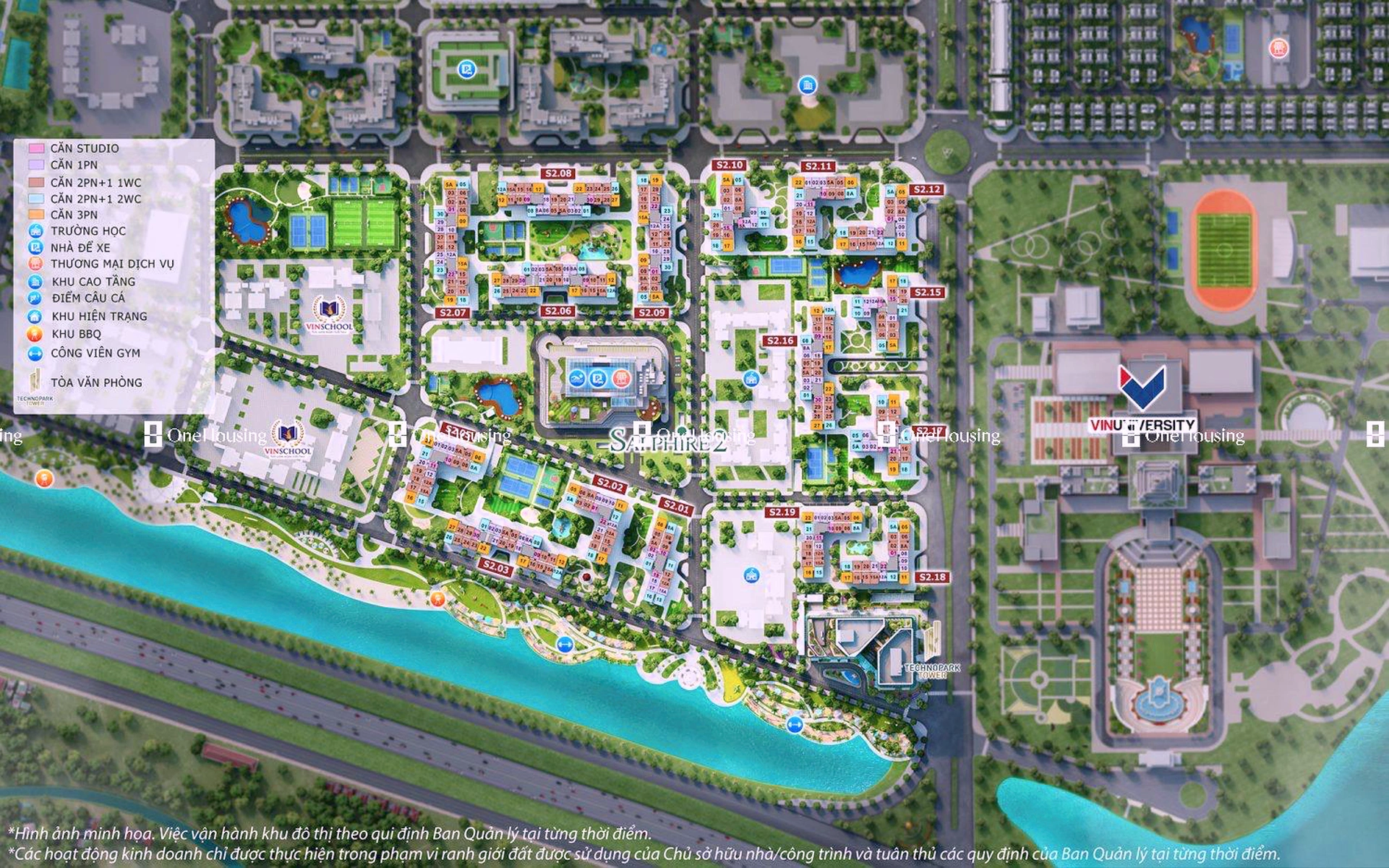 Căn Studio toà S2.07 - The Sapphire - Vinhomes Ocean Park