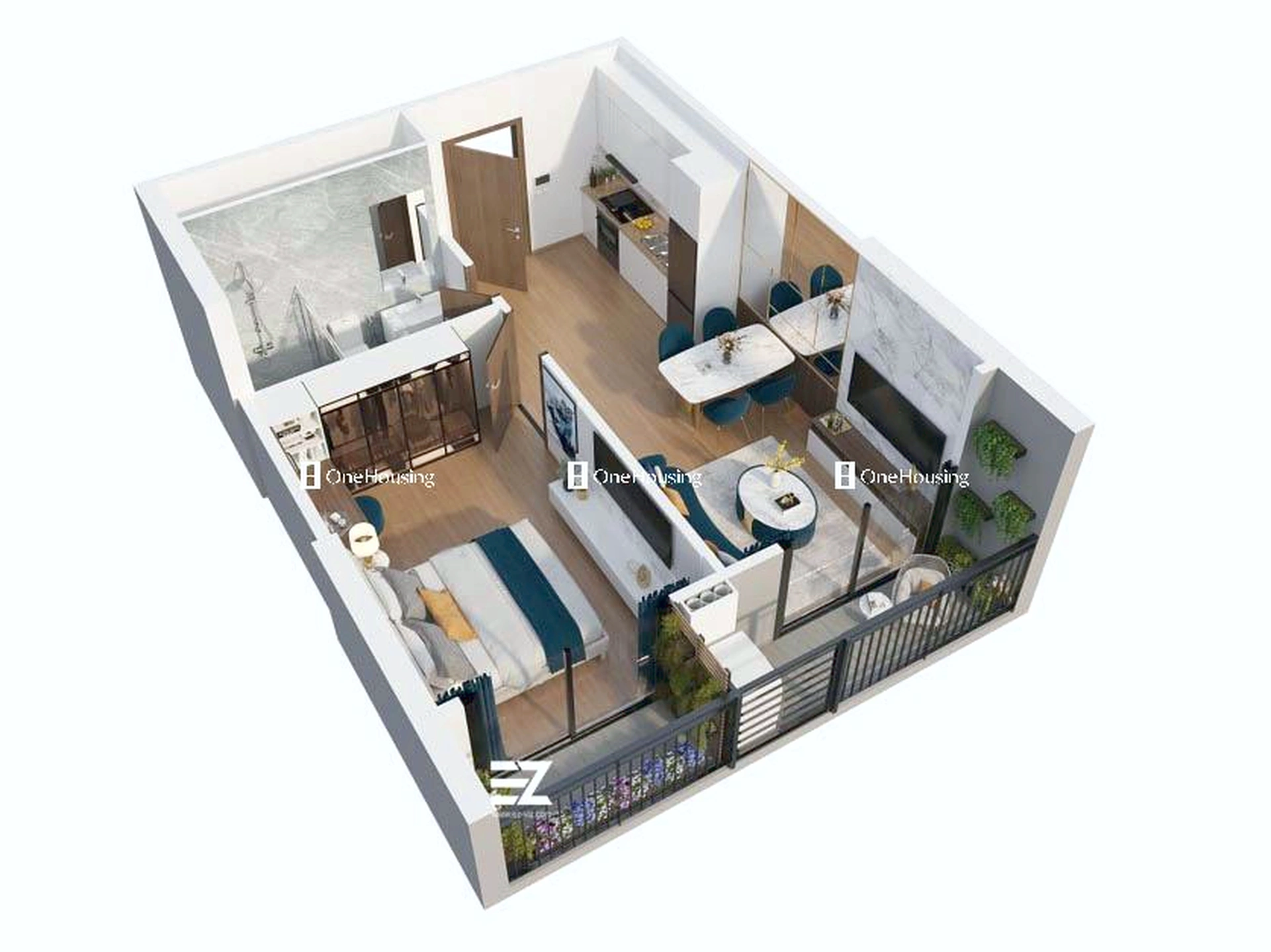 Căn 1PN toà ZR3 - The Zurich - Vinhomes Ocean Park