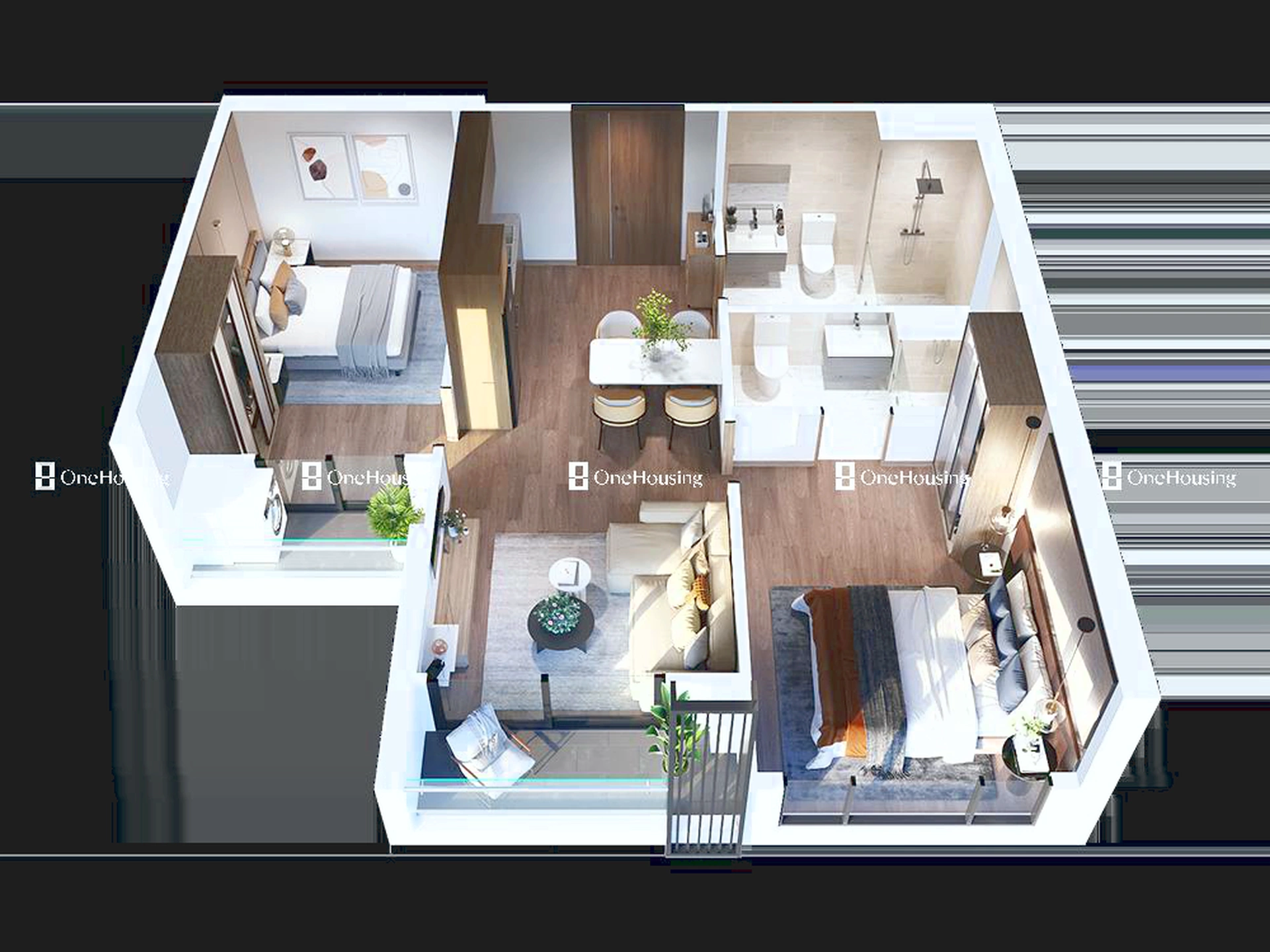 Căn 2PN toà M1 - Miami - Masteri Waterfront