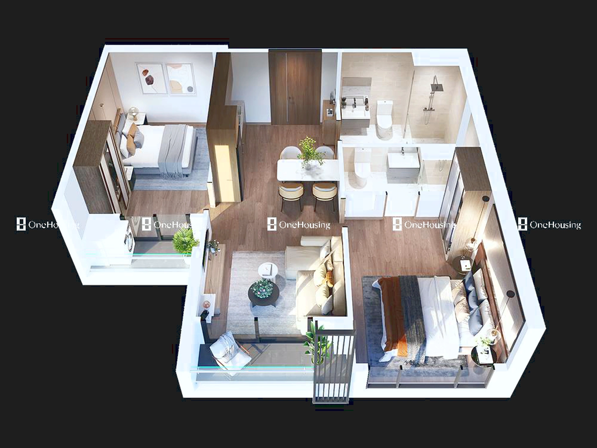 Căn 2PN toà M1 - Miami - Masteri Waterfront