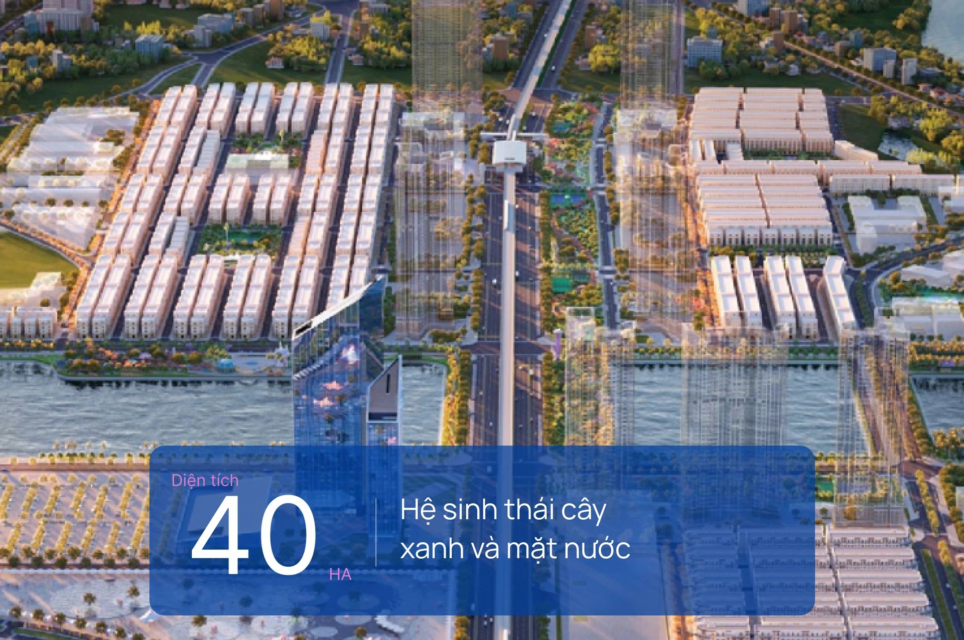 40ha hệ sinh thái cây xanh và mặt nước  image